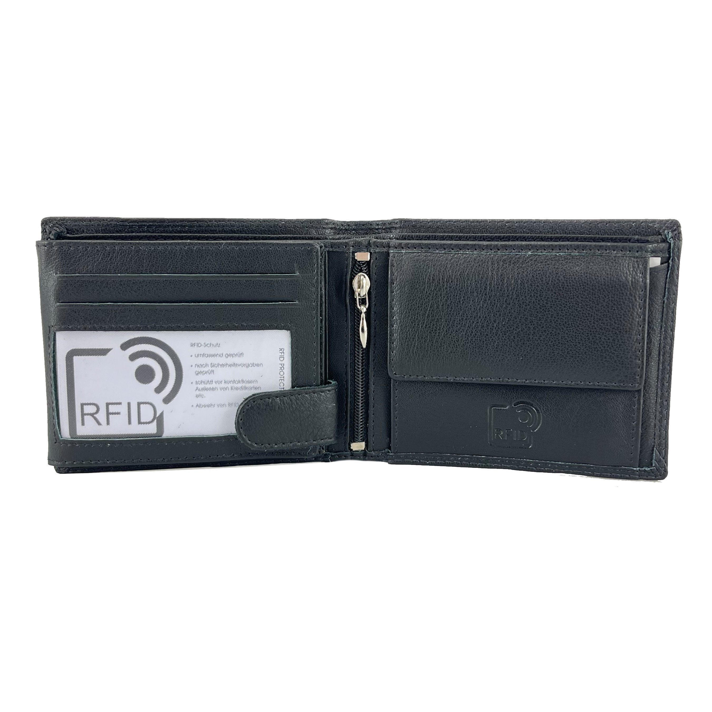 L&B Geldbörse Rindsleder Portemonnaie, integrierter RFID-Schutz >2339< Geld günstig online kaufen