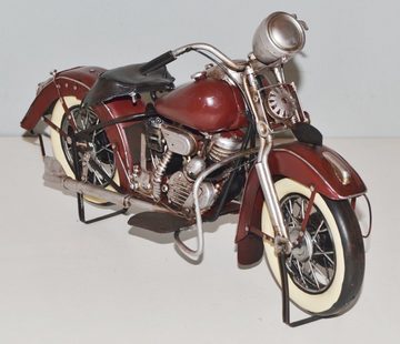 JS GartenDeko Modellmotorrad Blechmotorrad Oldtimer Marke Harley-Davidson Motorrad USA L 34 cm