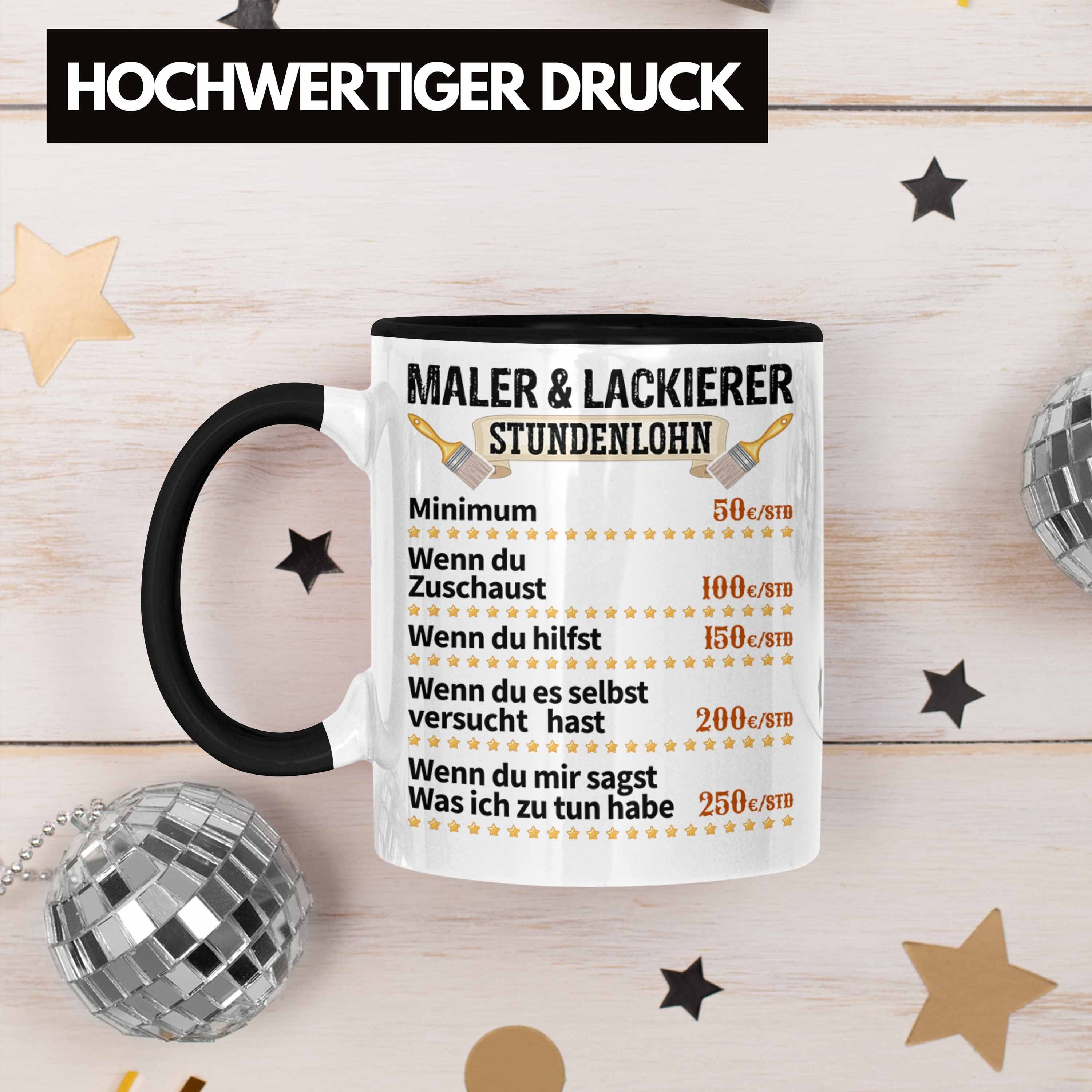 Trendation Anstrei Männer Tasse Lustig Tasse Stundenlohn Schwarz Lackierer Geschenk Job Maler &