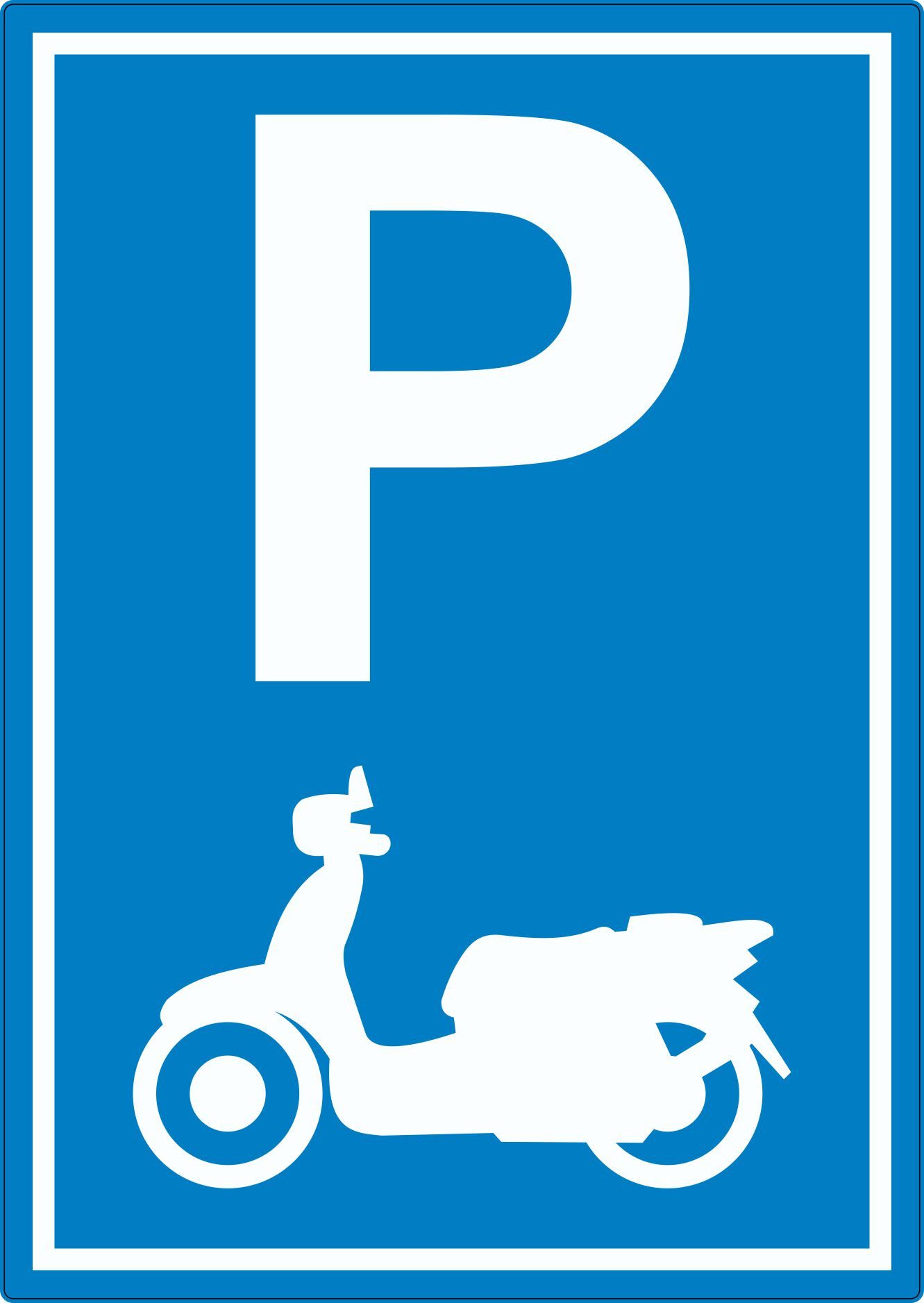HB-Druck Aufkleber Parkplatz Motorroller Aufkleber, wetterfest, UV-beständig, kratzfest