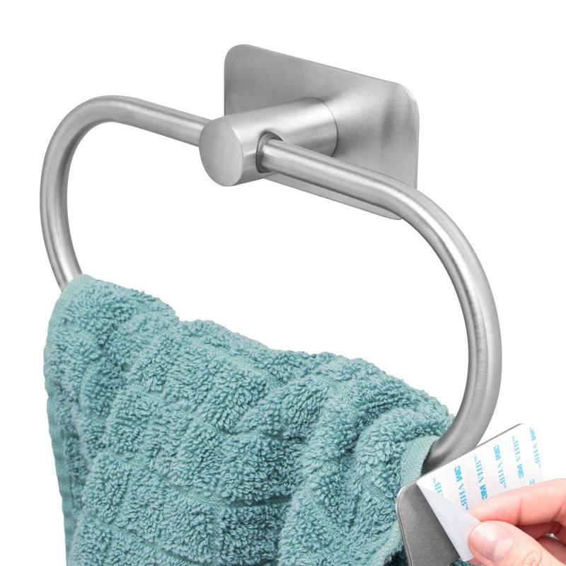 bremermann Handtuchhalter Bad-Serie PIAZZA tape – Handtuchhalter, Handtuchring selbstklebend