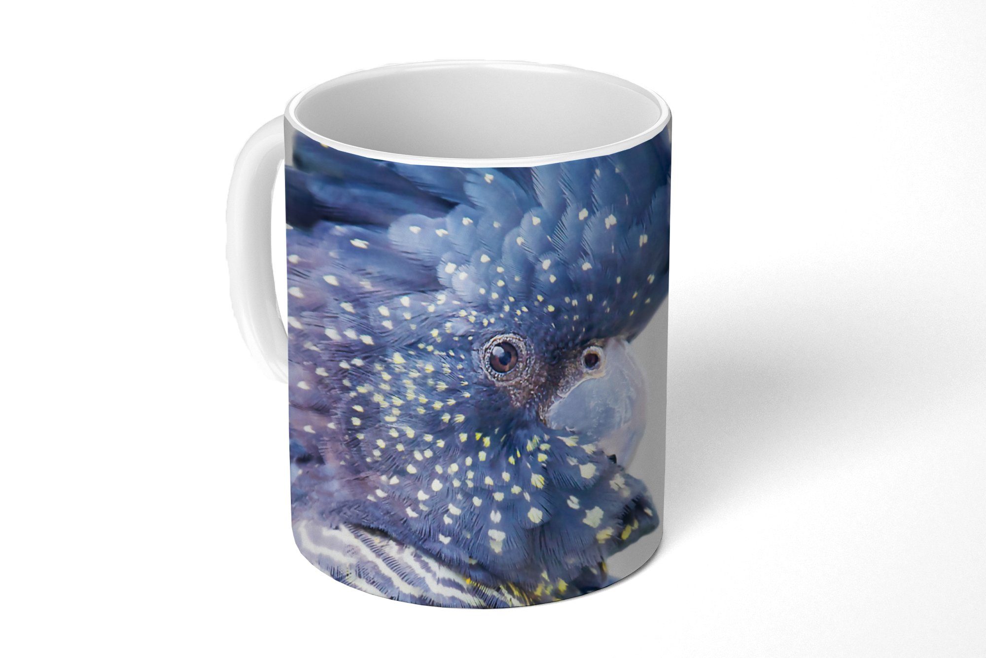 MuchoWow Tasse Kakadu - Blau - Tiere - Natur, Keramik, Kaffeetassen, Teetasse, Becher, Teetasse, Geschenk | Tassen