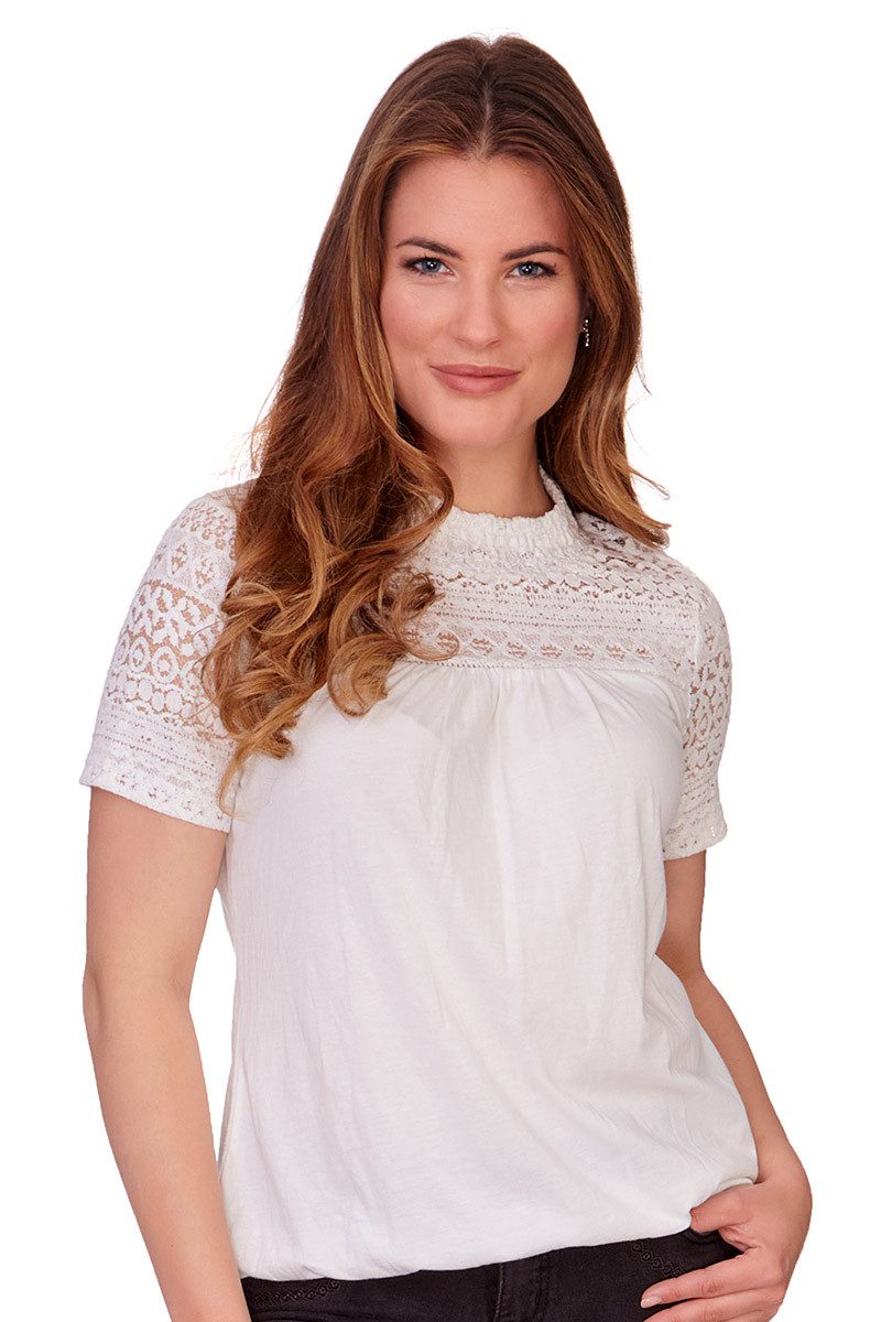 Hangowear Trachtenshirt Blusenshirt - WEDIS - offweiß, dark green günstig online kaufen