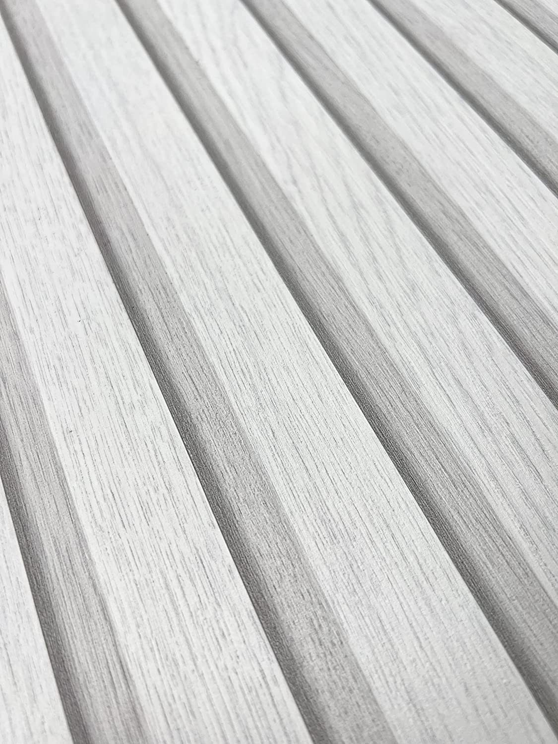 Newroom Vliestapete Barcley White Tapete Holztapete Holz,Paneele,Lamellen, Weiß Tapete Skandi Holz - Holztapete Holzwand Hellgrau Modern Paneele Lamellen für Wohnzimmer Schlafzimmer Flur, Holzwand