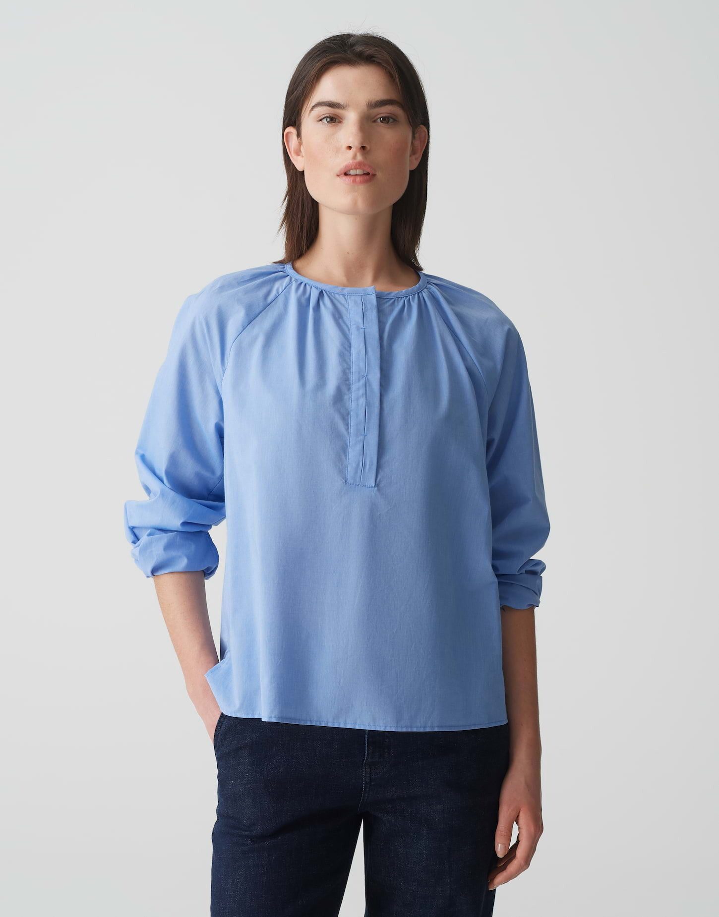 Langarmbluse Bluse FIDORA Loose aus nachhaltiger Baumwolle