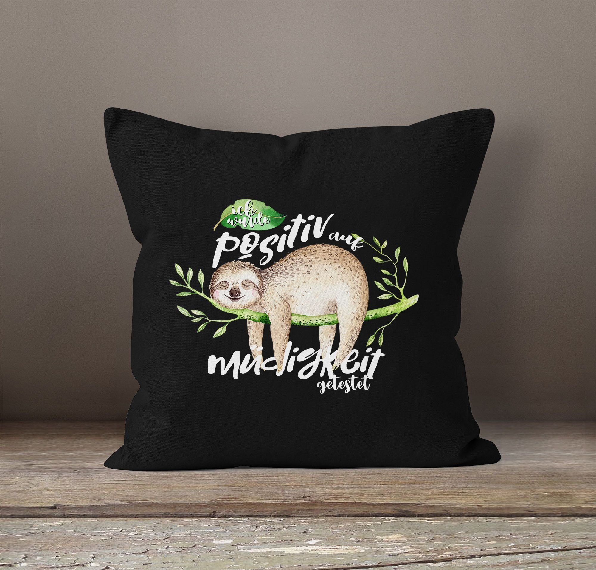 MoonWorks Dekokissen Kissenbezug Faultier Faultier Ich günstig online kaufen