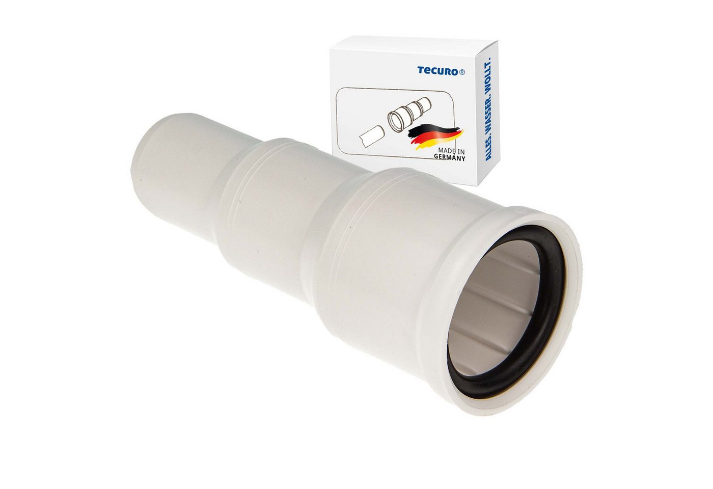tecuro Siphon Übergangsstutzen - Reduzierung von Ø 50 - 40 - 32 mm - KS-weiß