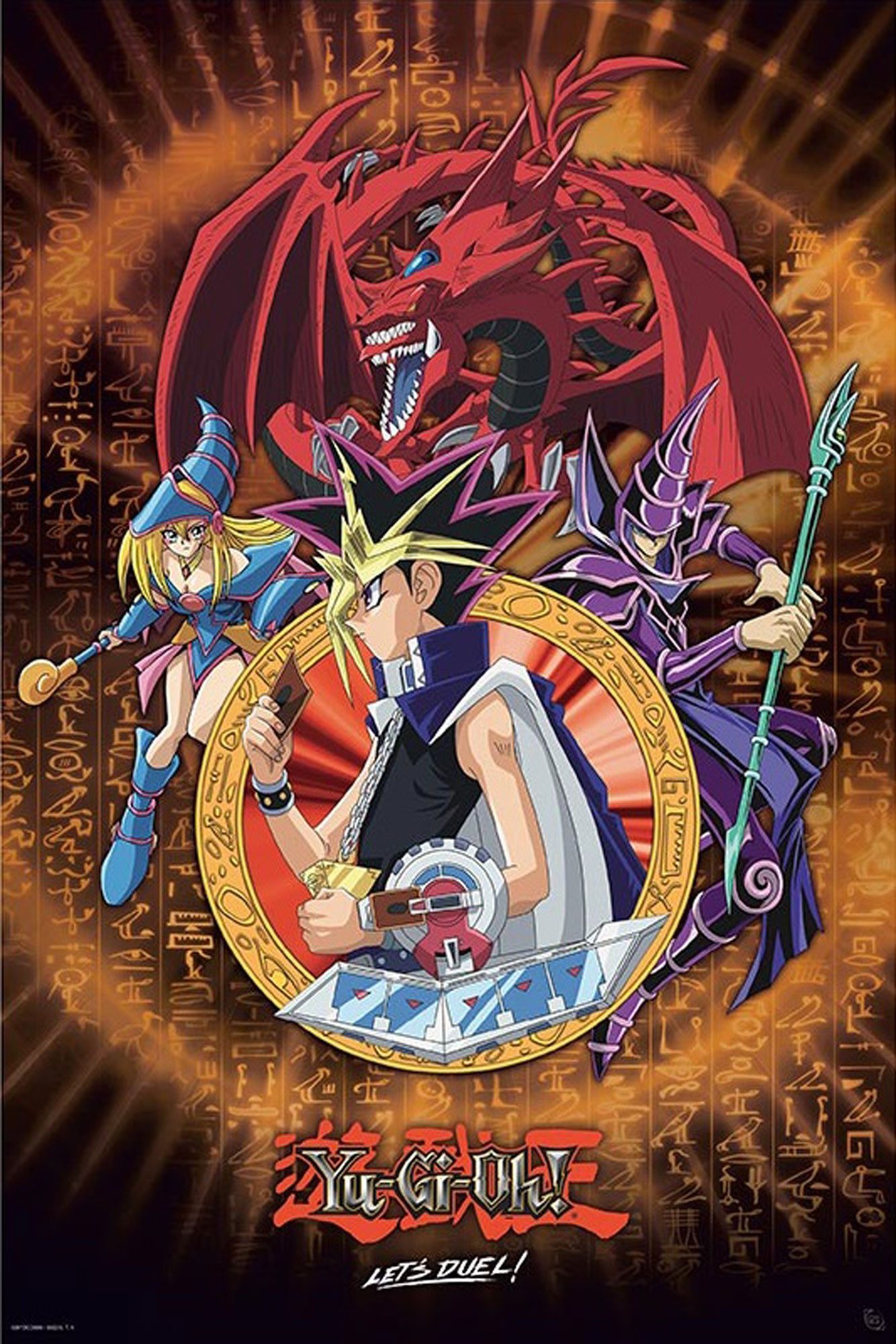 Poster YU GI OH! - Poster - Yugi Slifer and Magician