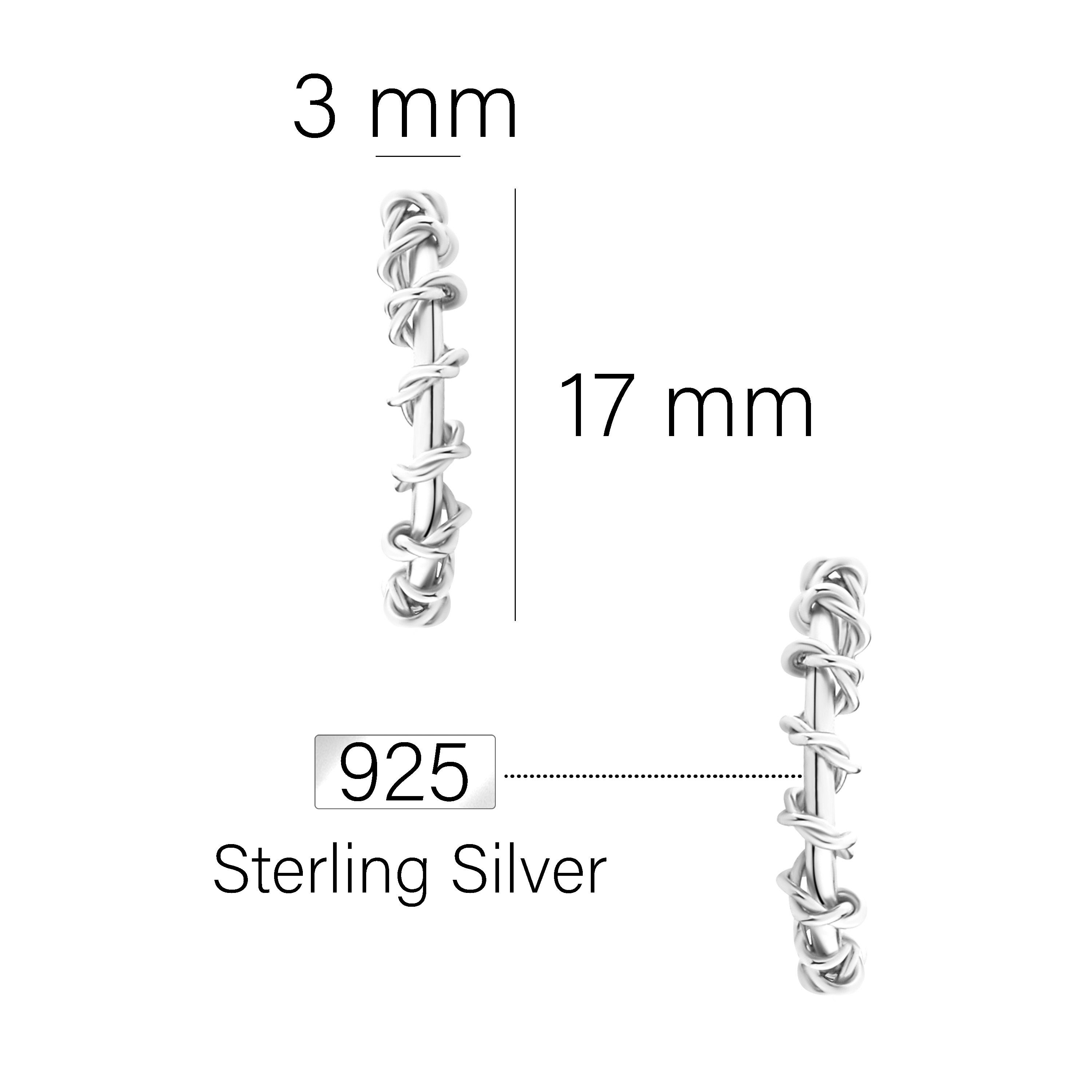 Paar 925 Gewickelt, Schmuck Silber Damen Milani Sofia Creolen