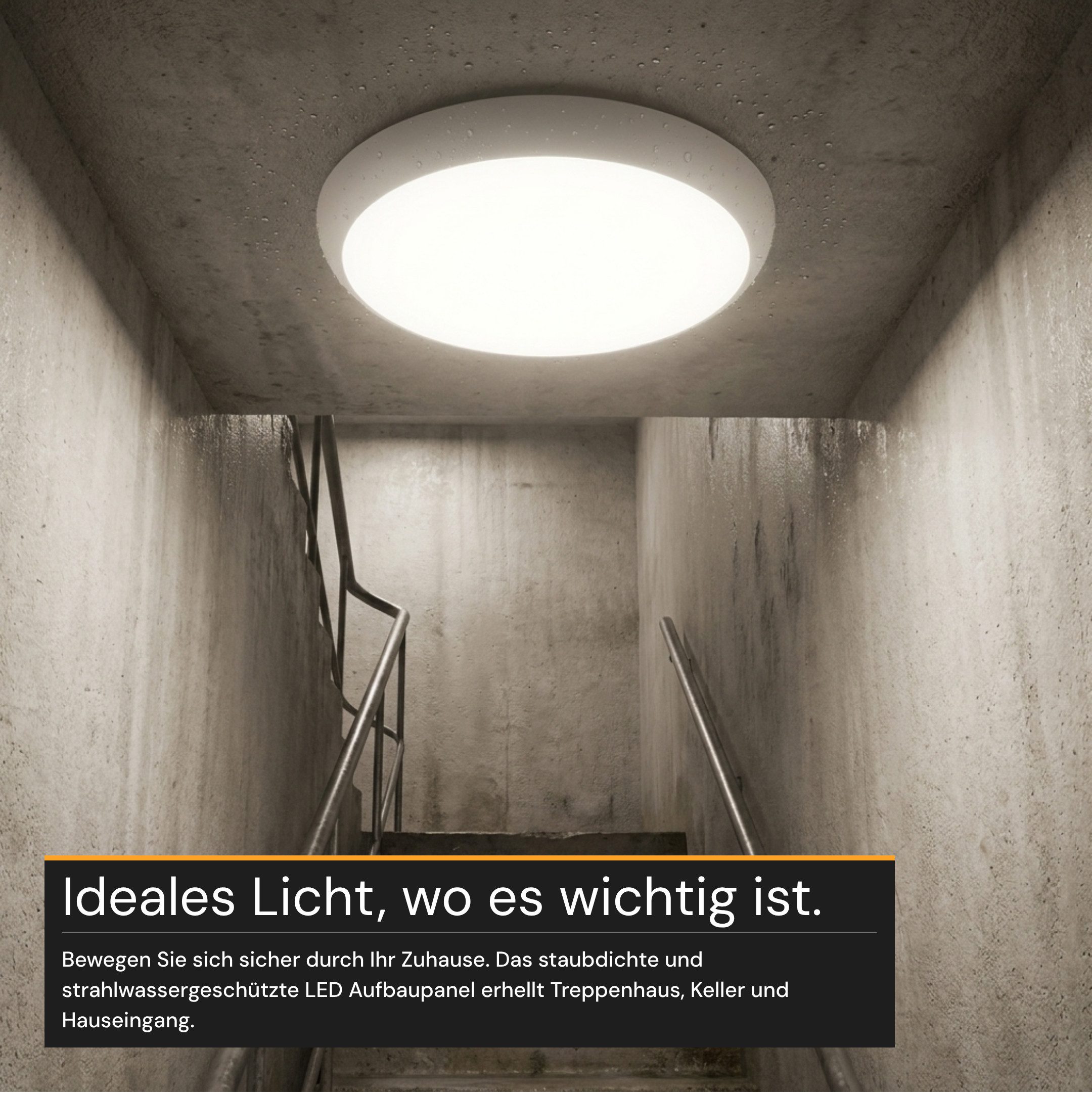 ENOVALITE Aufbauleuchte ENOVALITE LED Aufbaupanel Ø25 cm 18 W 4000 K Neutralweiß, Neutralweiß