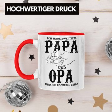 Trendation Tasse Lustige Tasse für Papa und Opa Geschenk zum Vatertag "Papa und Opa Ich