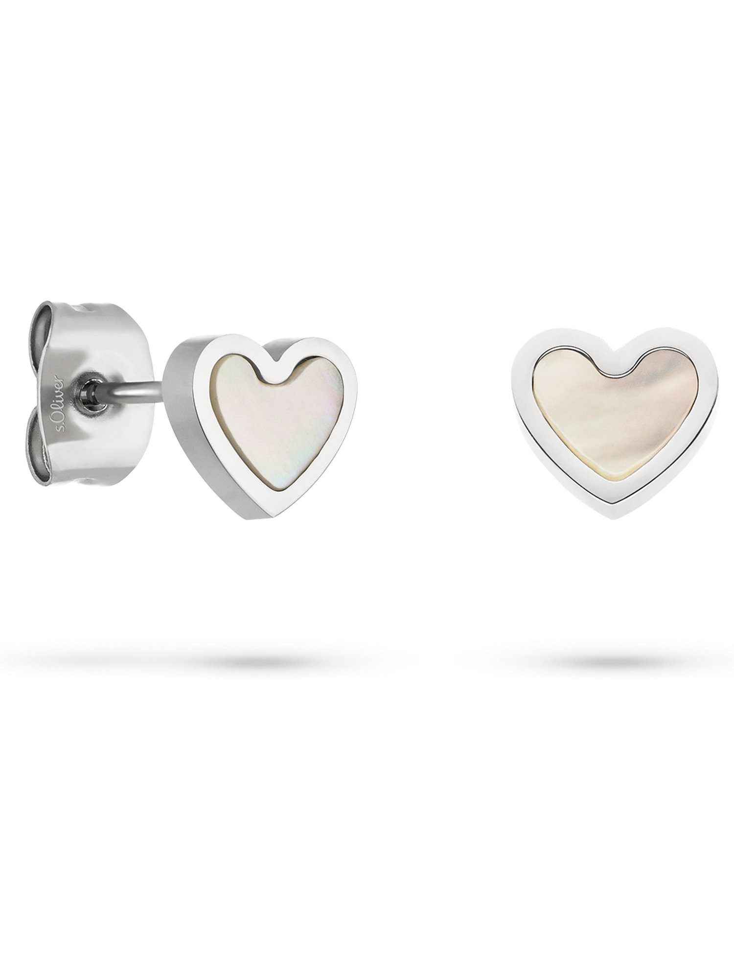 s.Oliver Paar Ohrstecker S.Oliver Damen-Ohrstecker Edelstahl Herz günstig online kaufen