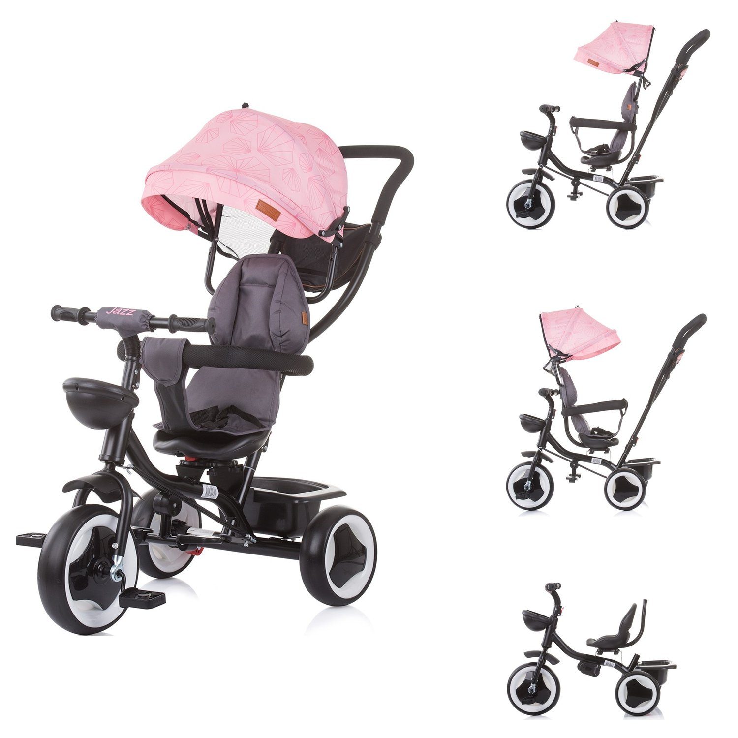 Chipolino Dreirad »Tricycle Jazz Dreirad 3 in 1«, umkehrbarer Sitz