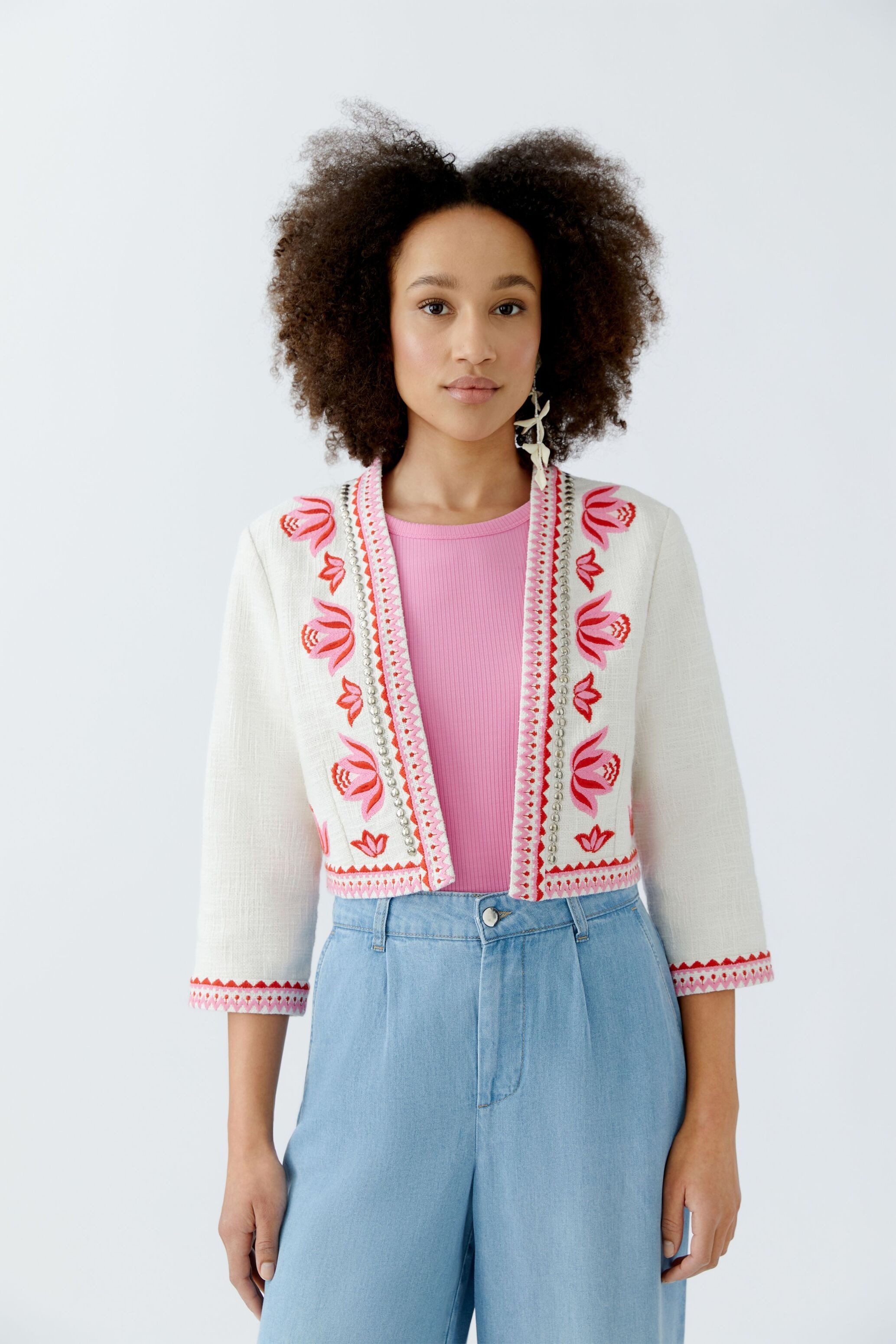 Oui Strickjacke Bolero Jacke mit wertiger günstig online kaufen