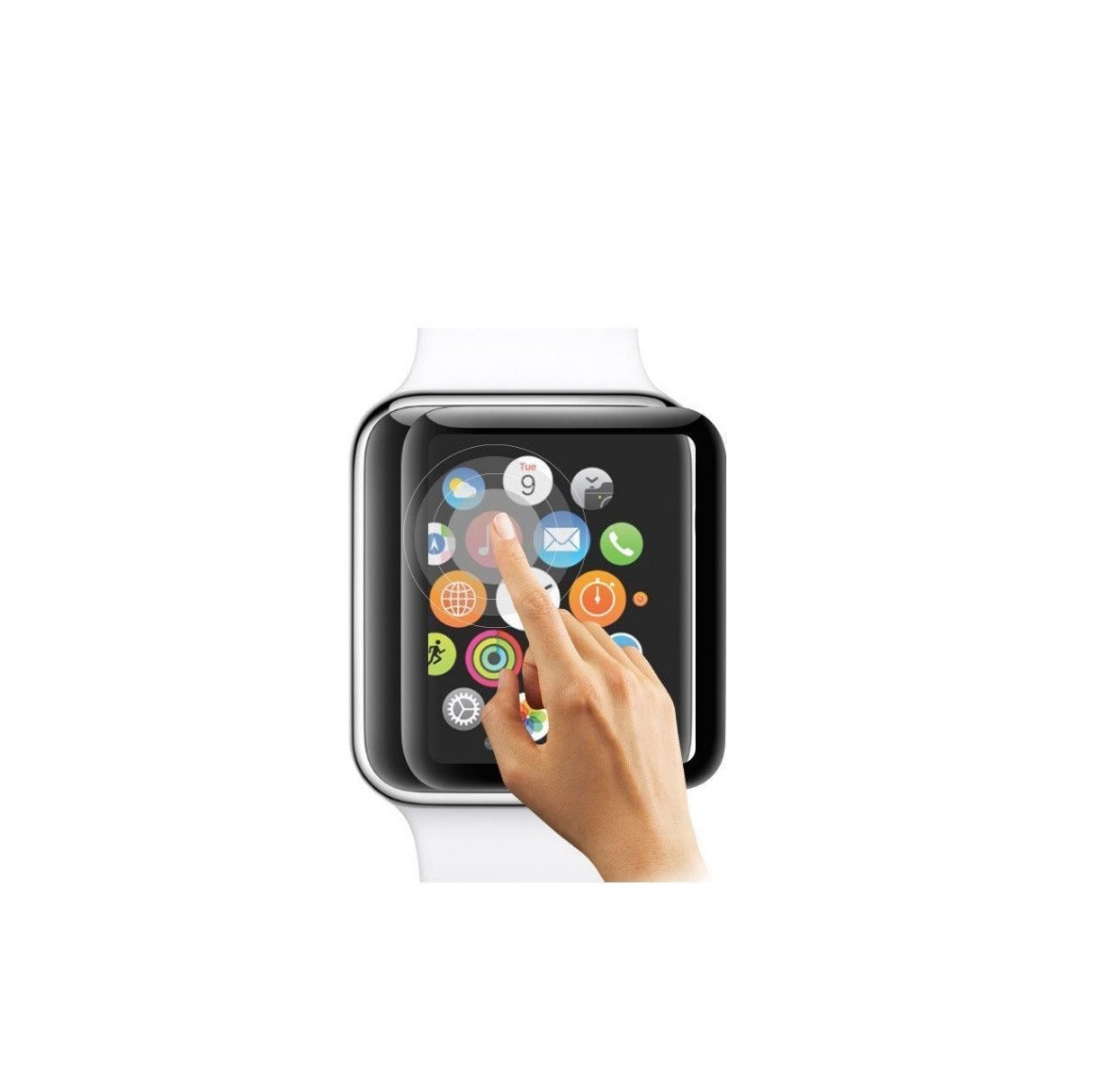 Ventarent Displayschutzfolie Schutzglas Schutzfolie mit Aufbringhilfe für Apple Watch Series 6 44 mm, Apple Watch Series 5 44 mm, Apple Watch Series 4 44 mm, Ap – Bild 4 von 5