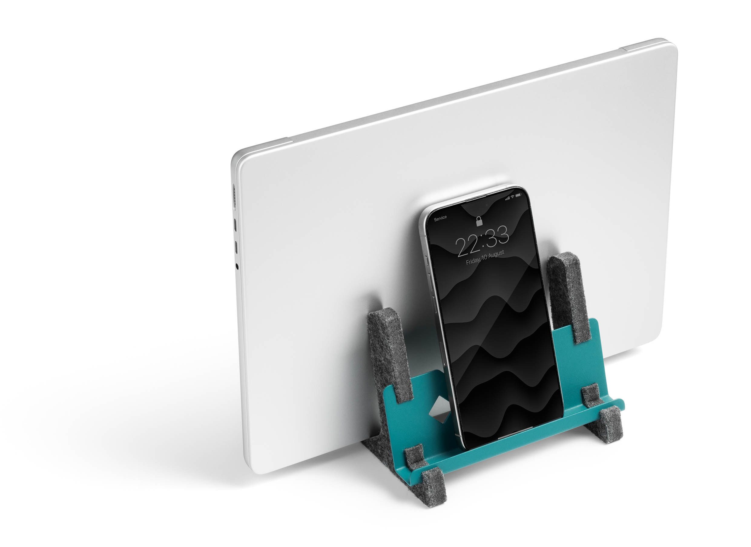 DURABLE Wandhalterung EFFECT, (monitorhalter, monitor, tischhalterung, bildschirm halterung, tischhalterung, bildschirm halterung, Durable Laptop Ständer Vertical Effect, aus 60% recyceltem PET-Filz, L)