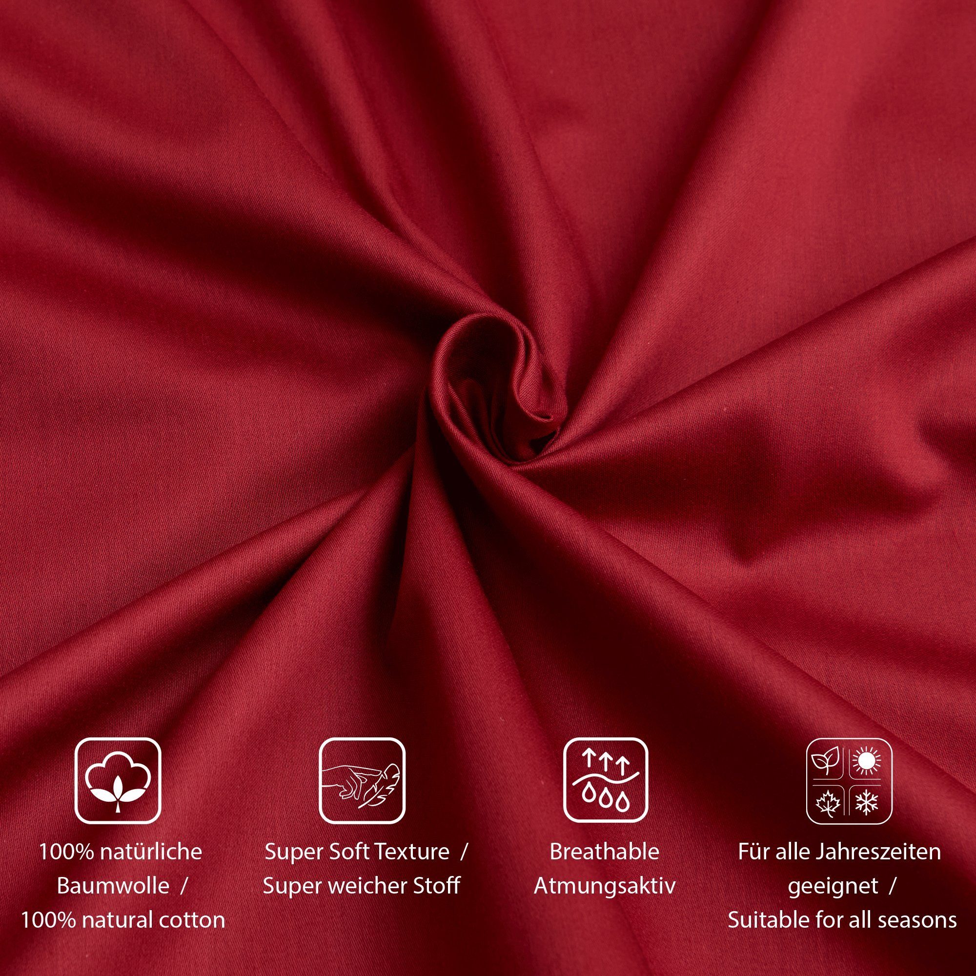 Brielle Bettwäsche Casabel Bettwäsche-Set aus Mako-Satin - Unifarben - Bord günstig online kaufen