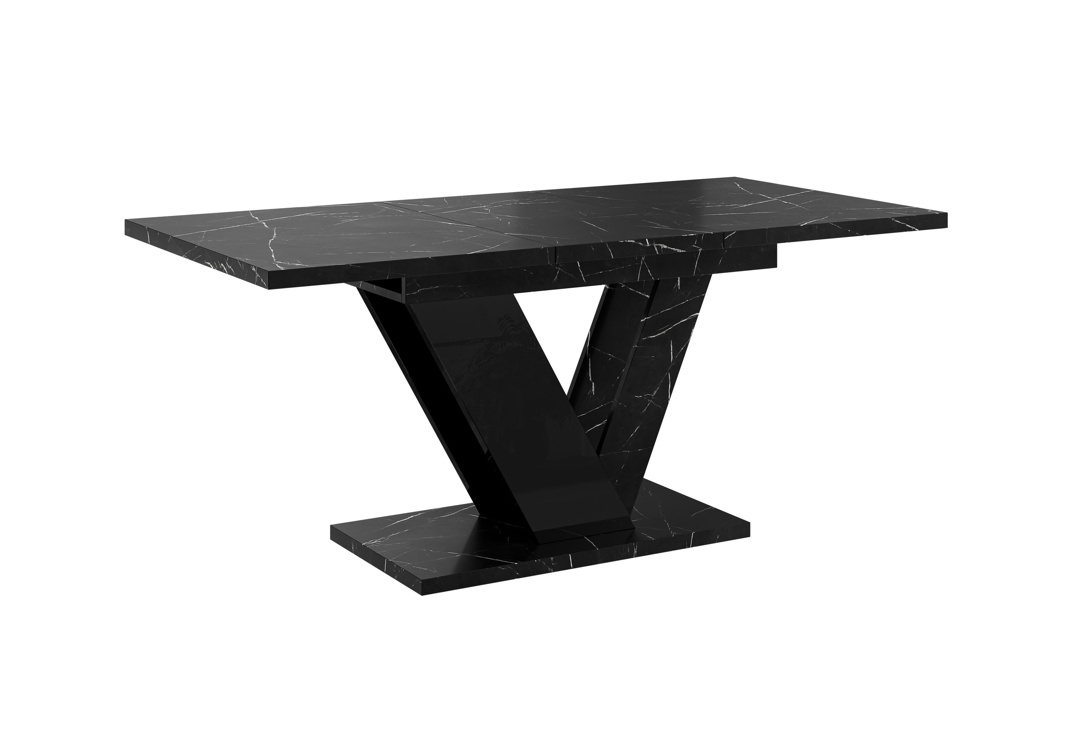 Home Collective Esstisch ausziehbar Tisch Küchentisch Esszimmertisch Ausziehtisch (Esszimmer Küche Wohnzimmer Esstisch erweiterbar), modernes Design mit V-Geste – Bild 2 von 5