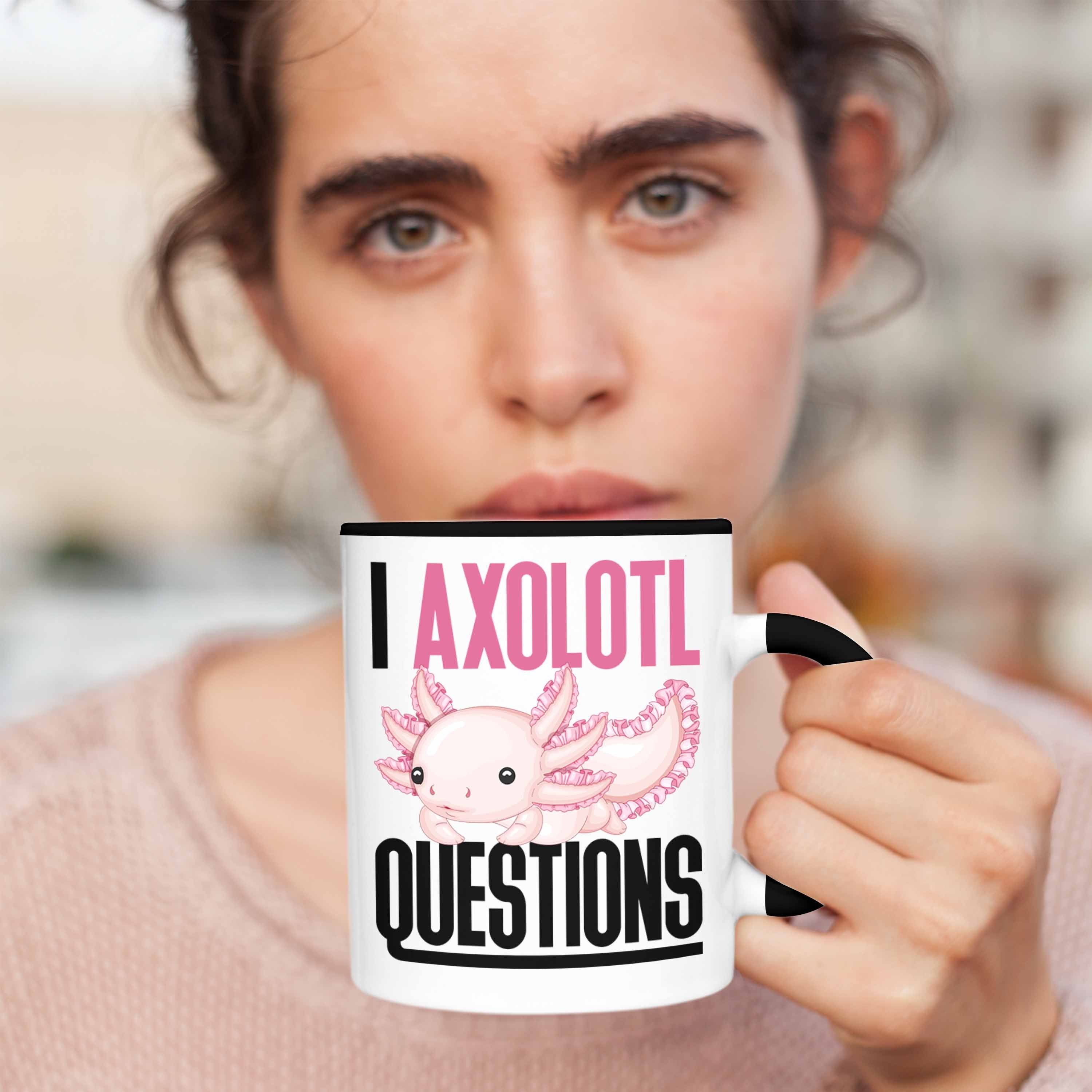 Schwanzlurch Tasse Tasse Geschenk Questions Axolotl Geschenk Schwarz Axolotl Trendation Gamer I