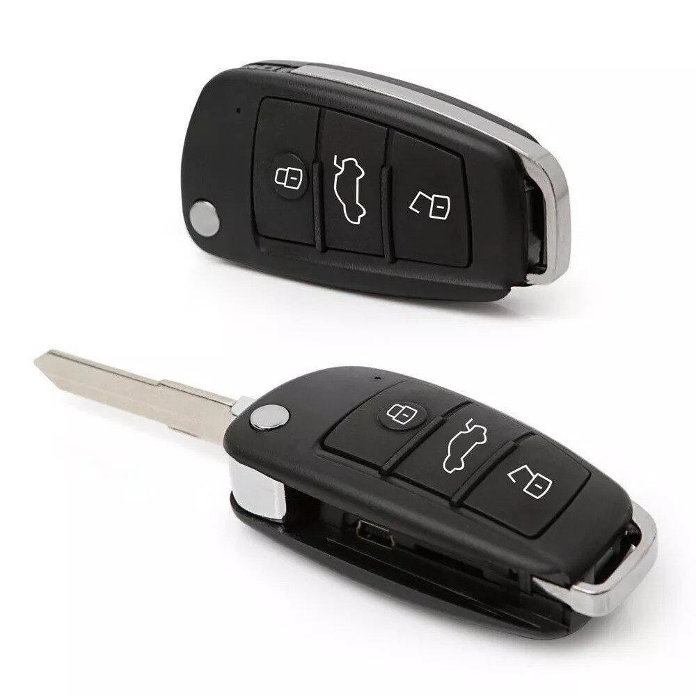 SpionProfi Überwachungskamera Mini Kamera Autoschlüssel Video Ton Aufnahme Überwachungskamera Haus (Innenbereich, Außenbereich, 1-tlg., Versteckte Kamera Mini Spycam Spion Cam für Haus, Auto, Zimmer)