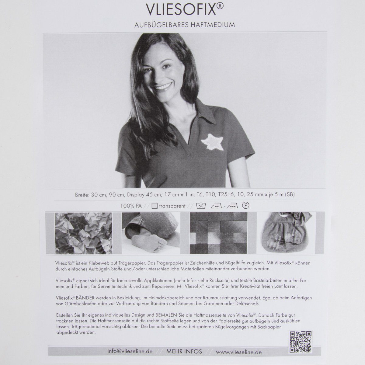 SCHÖNER LEBEN. Stoff Vlieseline Stoff Meterware Vliesofix weiß 90cm