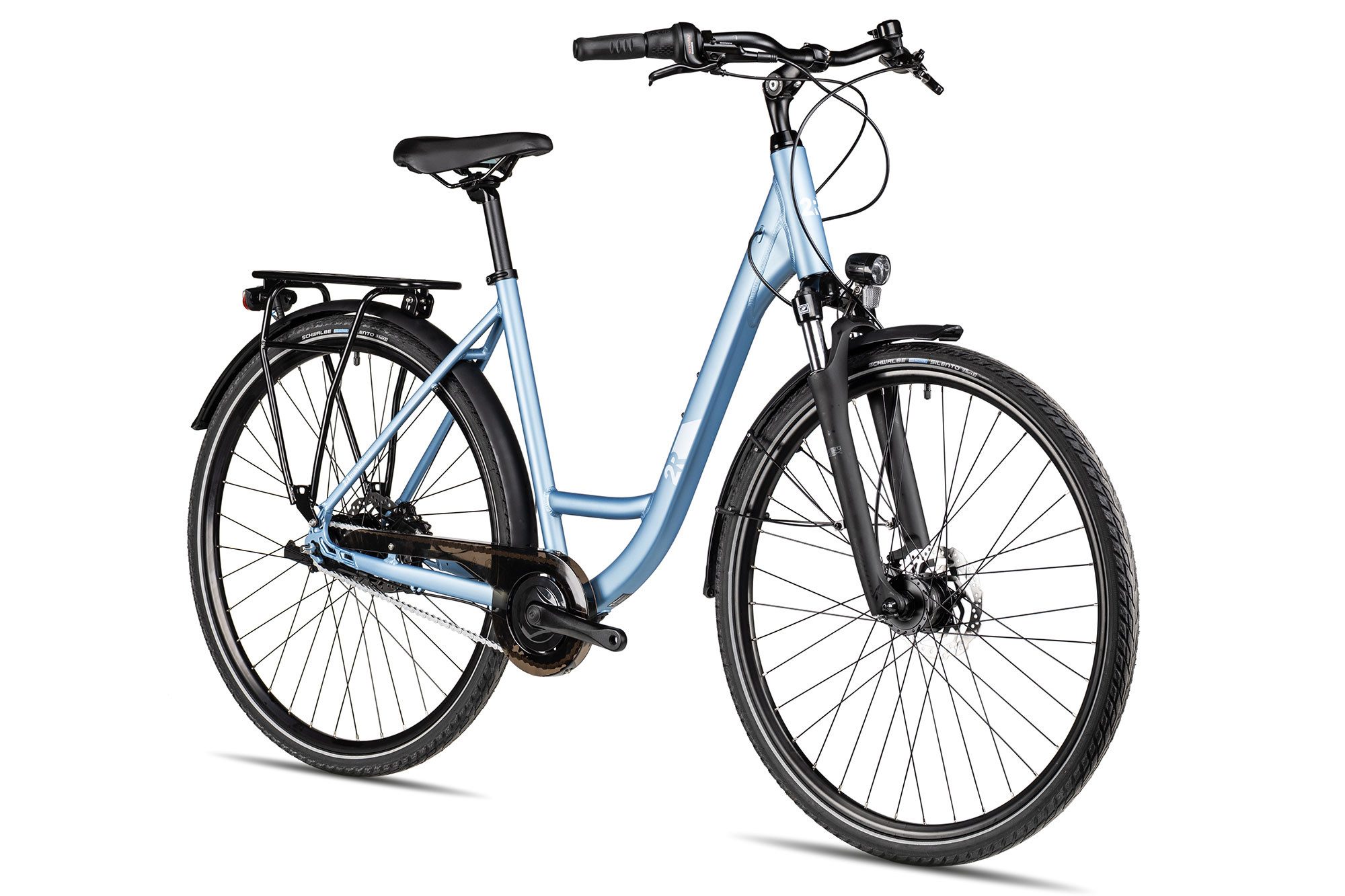 2R Manufaktur City Bike TRX GO Wave, 7-speed Shimano Nexus 7-speed SG-C3001-7D derailleur, hub gears, freewheel, hydraulic disc brakes, blue