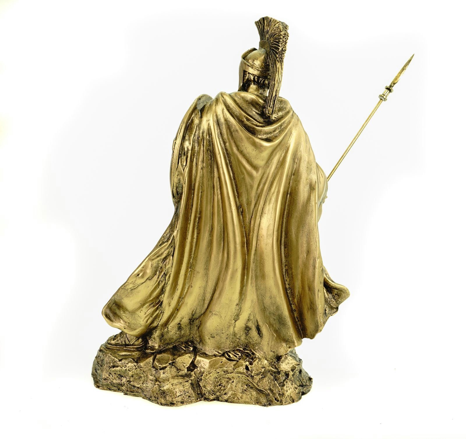 Kremers Schatzkiste Dekofigur von goldfarben Sparta Schild mit Figur 32 König cm Alabaster und Leonidas Speer