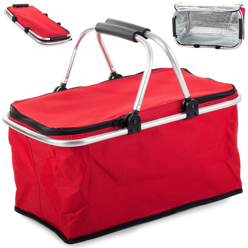 emeco Picknicktasche Alu Einkaufskorb Faltbar Picknick günstig online kaufen