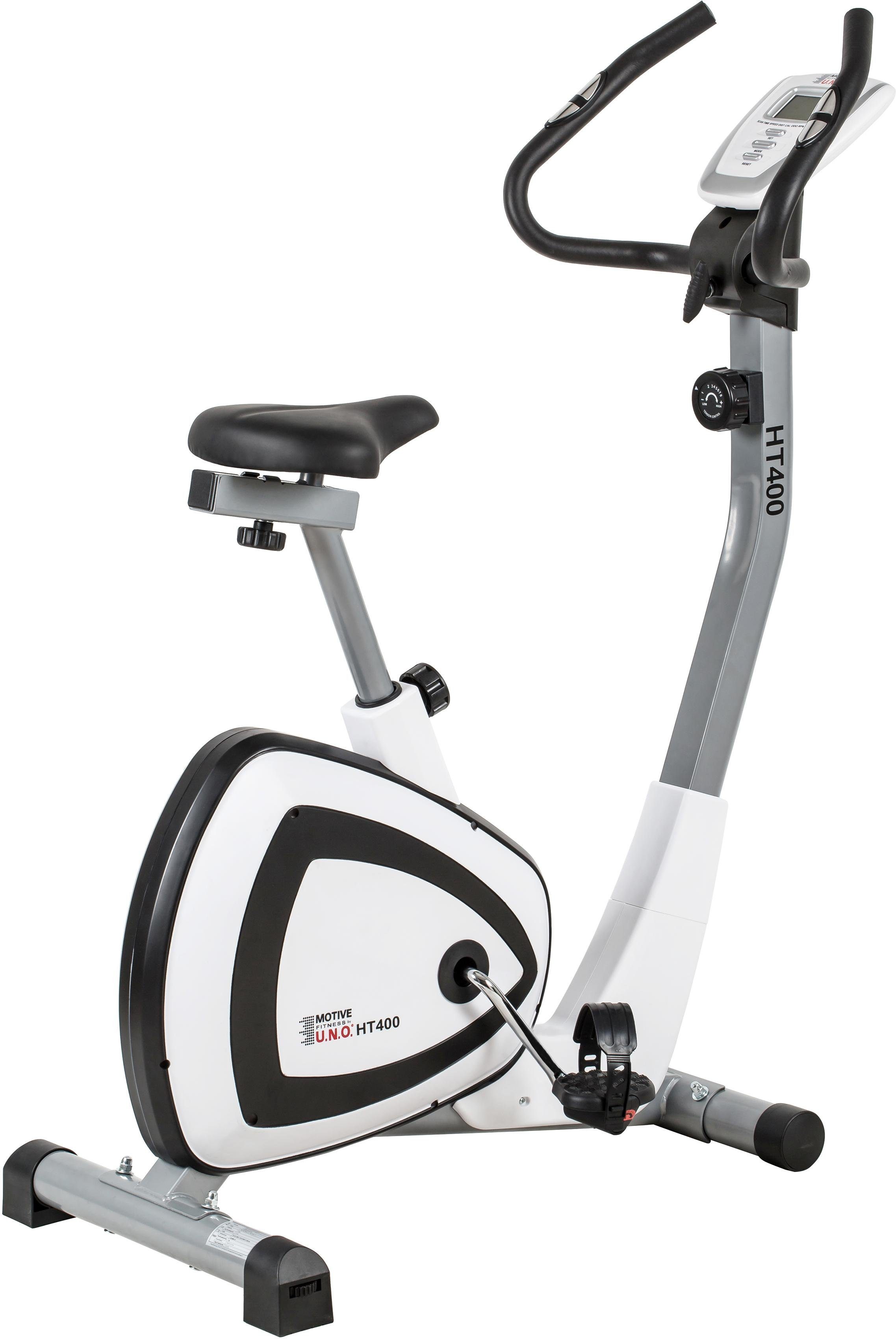 MOTIVE FITNESS by U.N.O. Heimtrainer HT 400 (mit/ohne Unterlegmatte), Schwungmasse ca. 6 kg, 8 Widerstandsstufen