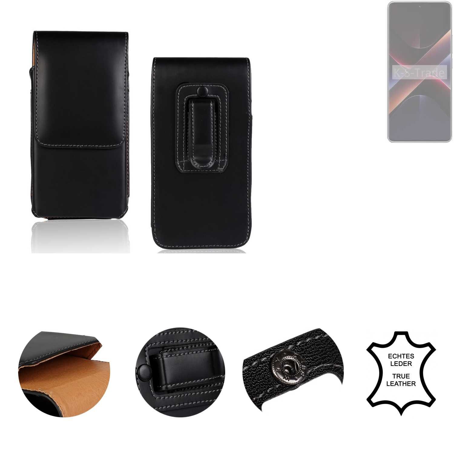 K-S-Trade Handyhülle für POCO X7, Holster Gürteltasche Handy Hülle Schutzhülle Handyhülle Leder