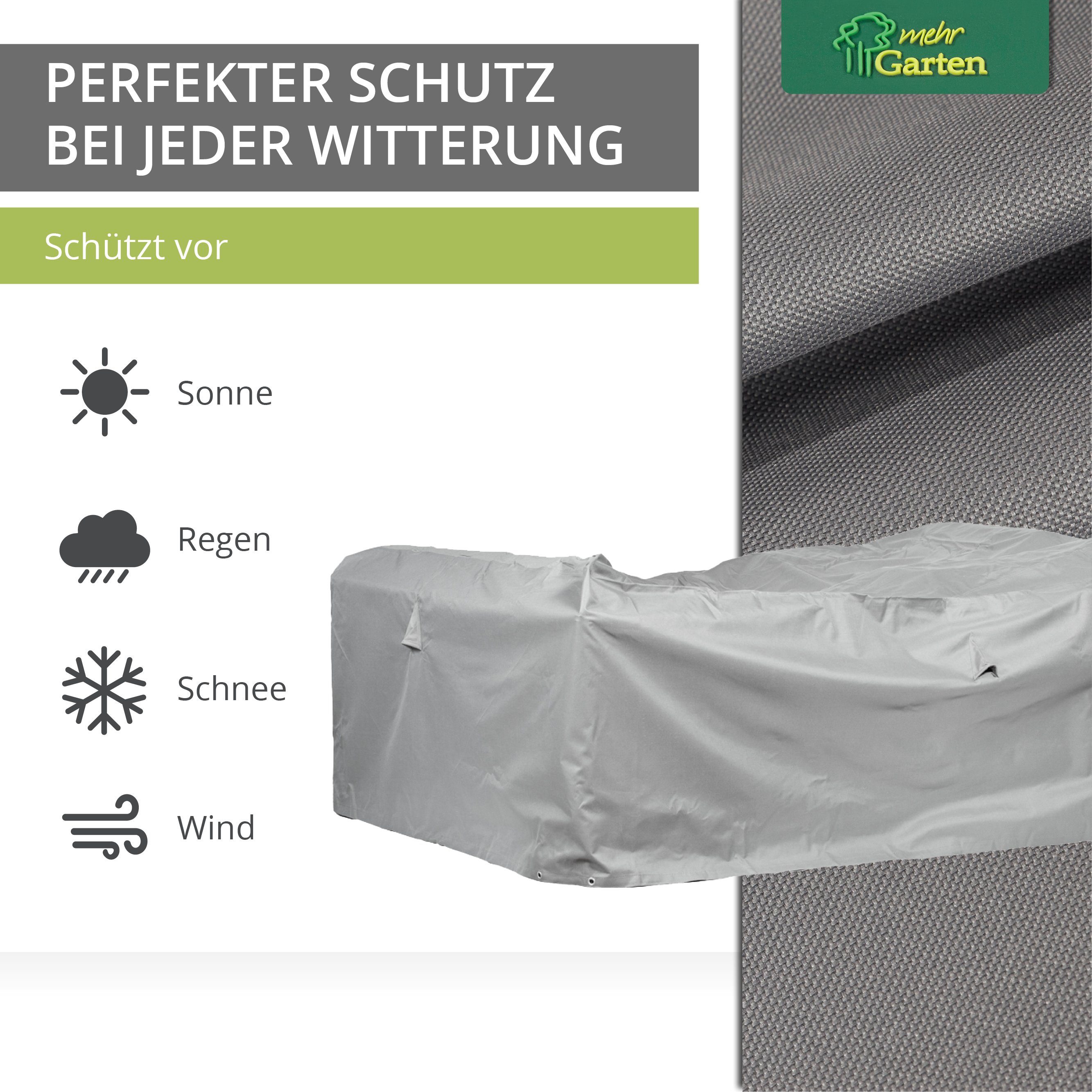 mehr Garten Gartenmöbel-Schutzhülle Premium, Lounge Abdeckung rechteckig I Abdeckung Gartenmöbel Winterfest I Garte – Bild 4 von 5