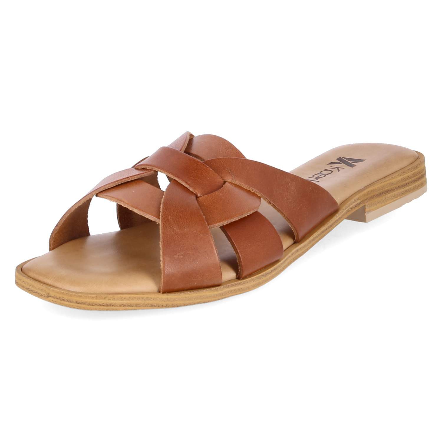 Kaerlek Kaerlek 4700/7853 CUOIO Damen Glattleder brown Pantolette