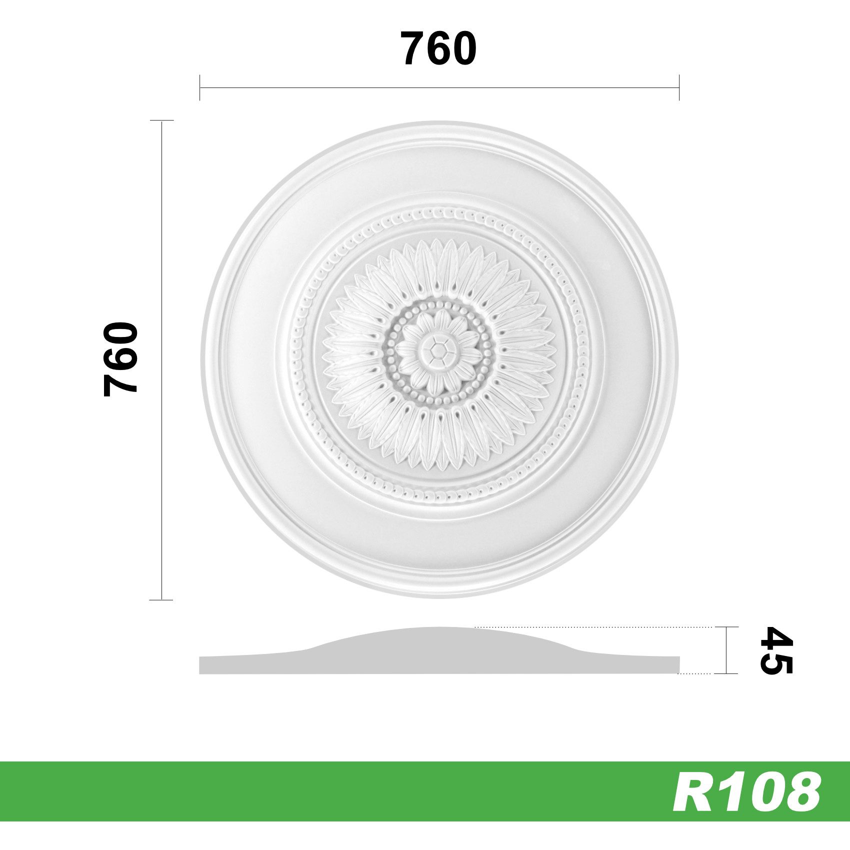 Grand Decor Wanddekoobjekt R108 (Stuckrosette aus günstig online kaufen