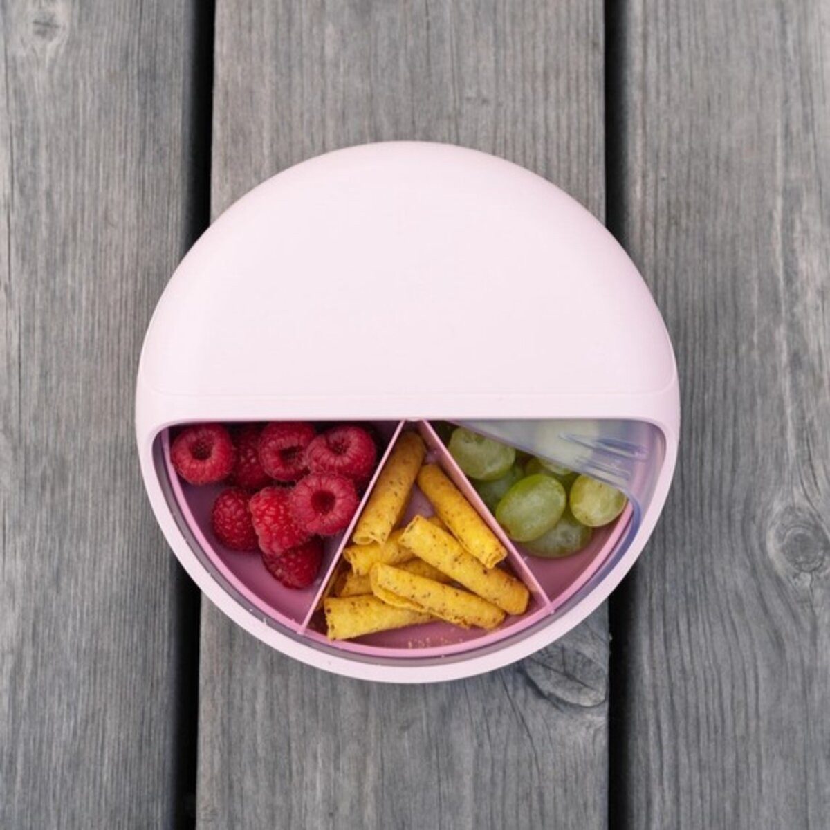 Carl Oscar Lunchbox Carl Oscar SnackDISC pastell, drehbare Lunchbox - für Kindergarten, Ausflug, Wartezimmer