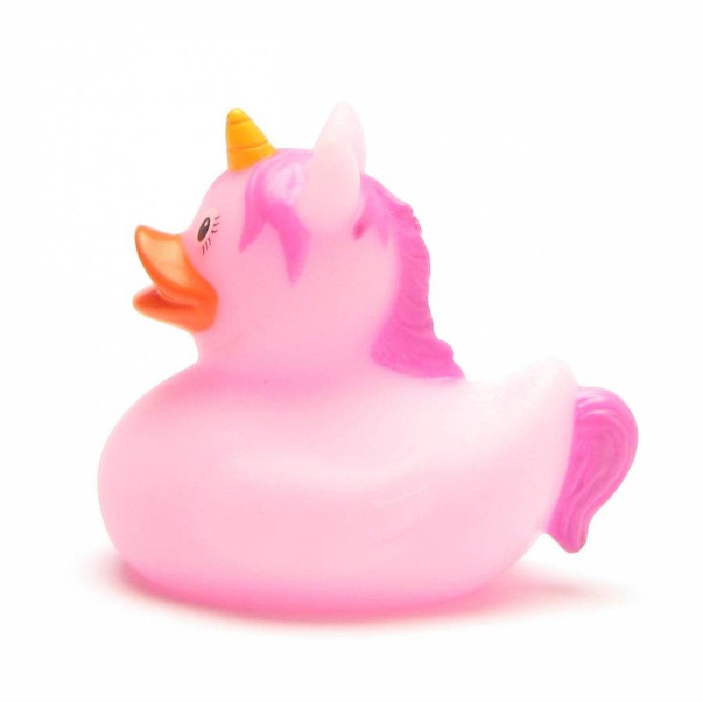 pink - Lilalu Quietscheente Einhorn Badespielzeug - Mini Badeente