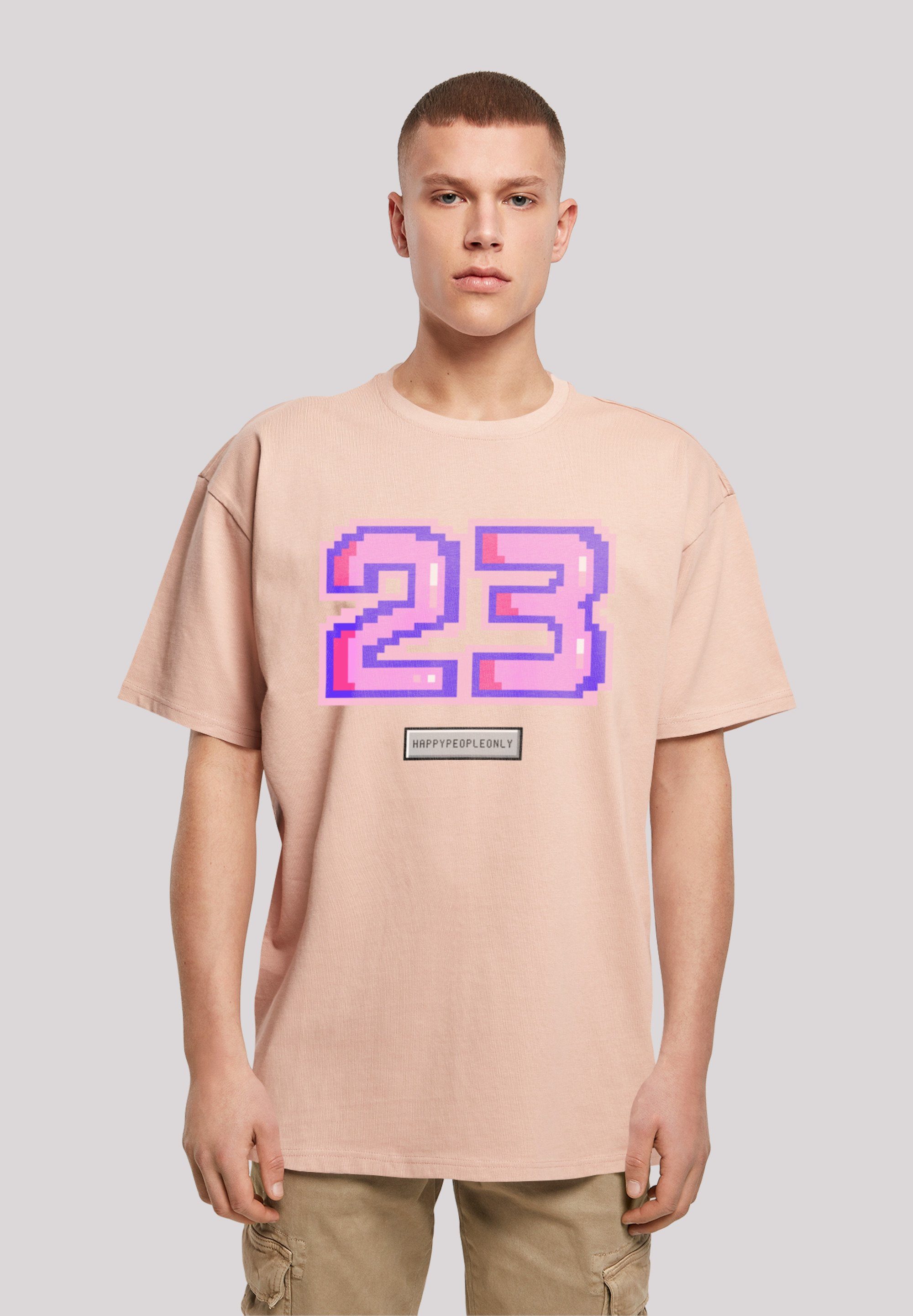F4NT4STIC T-Shirt Pixel 23 pink Print amber