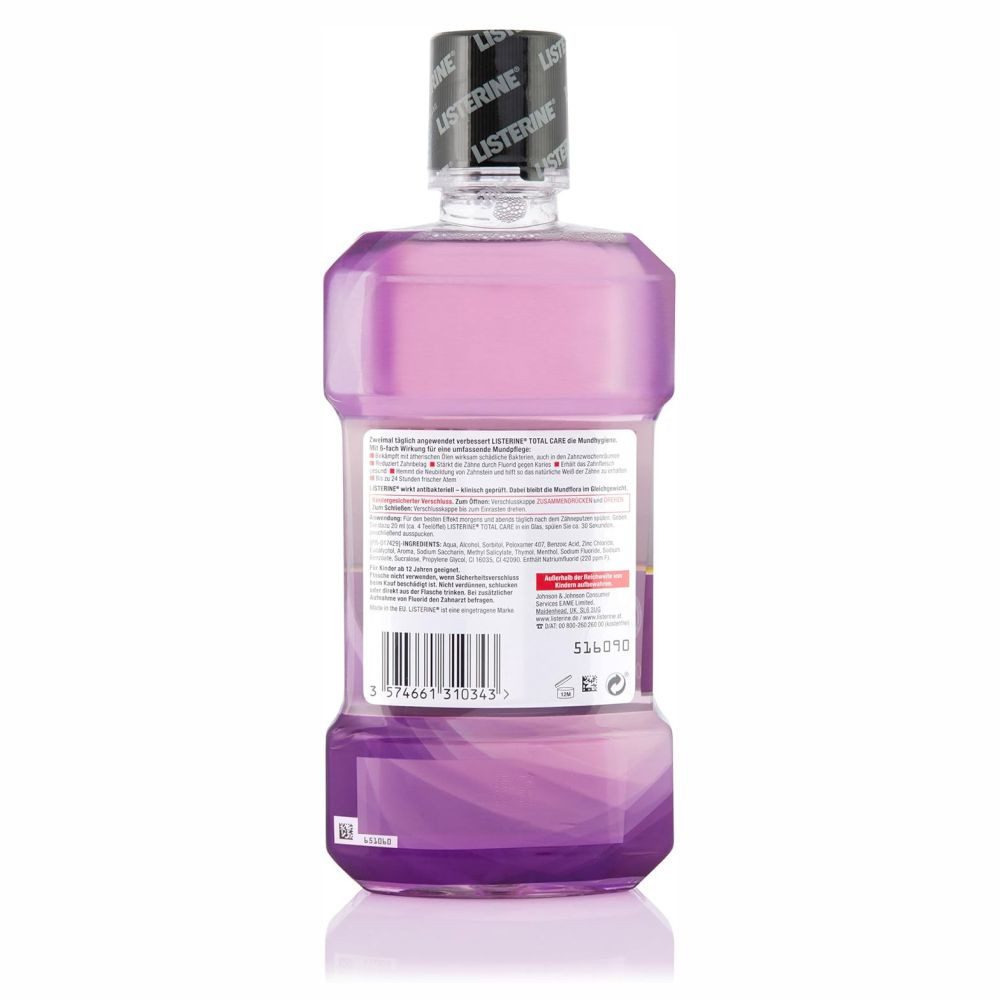 Listerine Mundspülung 3x500ml LISTERINE Total Care, Antibakterielle Mundspülung, (3-tlg) Für umfassendere Mundhygiene