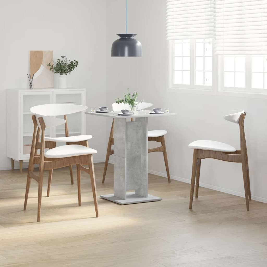 furnicato Bistrotisch Betongrau 60 x 60 x 75 cm aus Holzwerkstoff (1-St), Stabiler Esstisch mit einfacher Reinigung für Ihr Zuhause