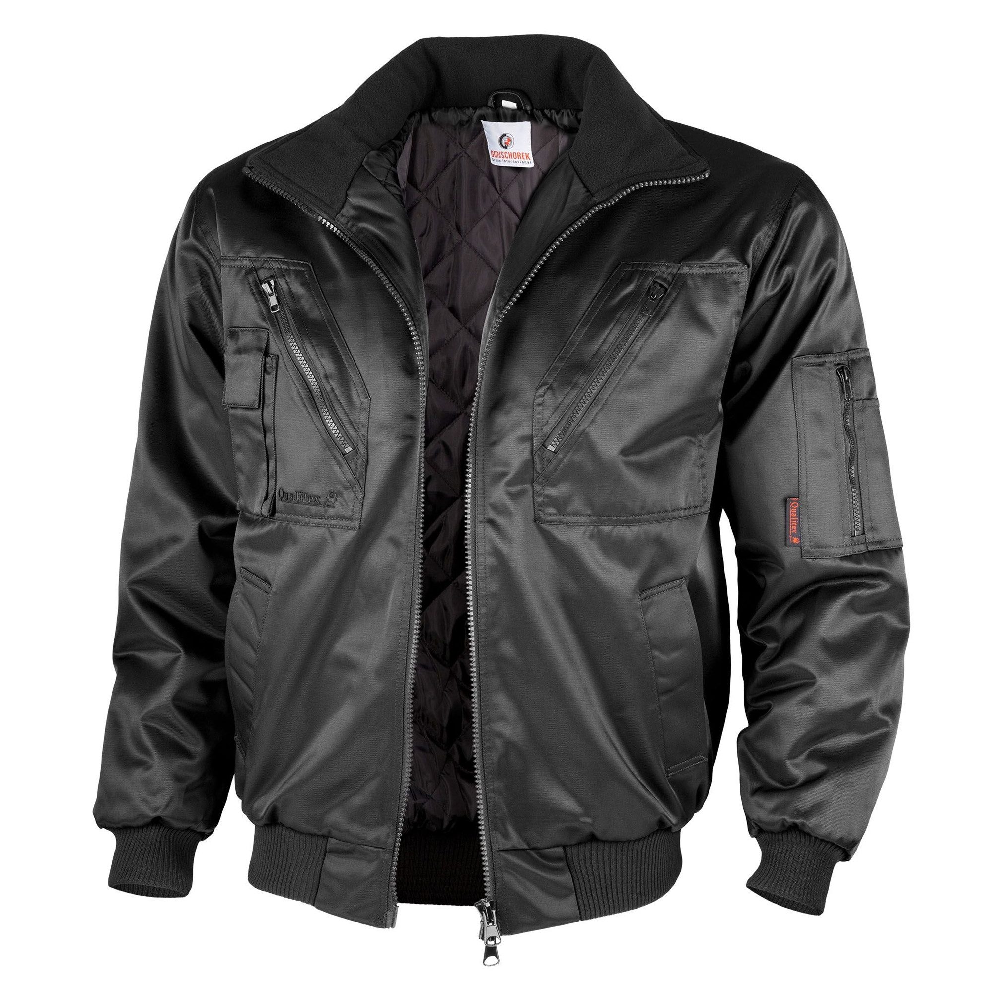 Qualitex Workwear Arbeitsjacke wetterfeste Arbeitsjacke mit festem Steppfutter - ideal Übergangsjacke