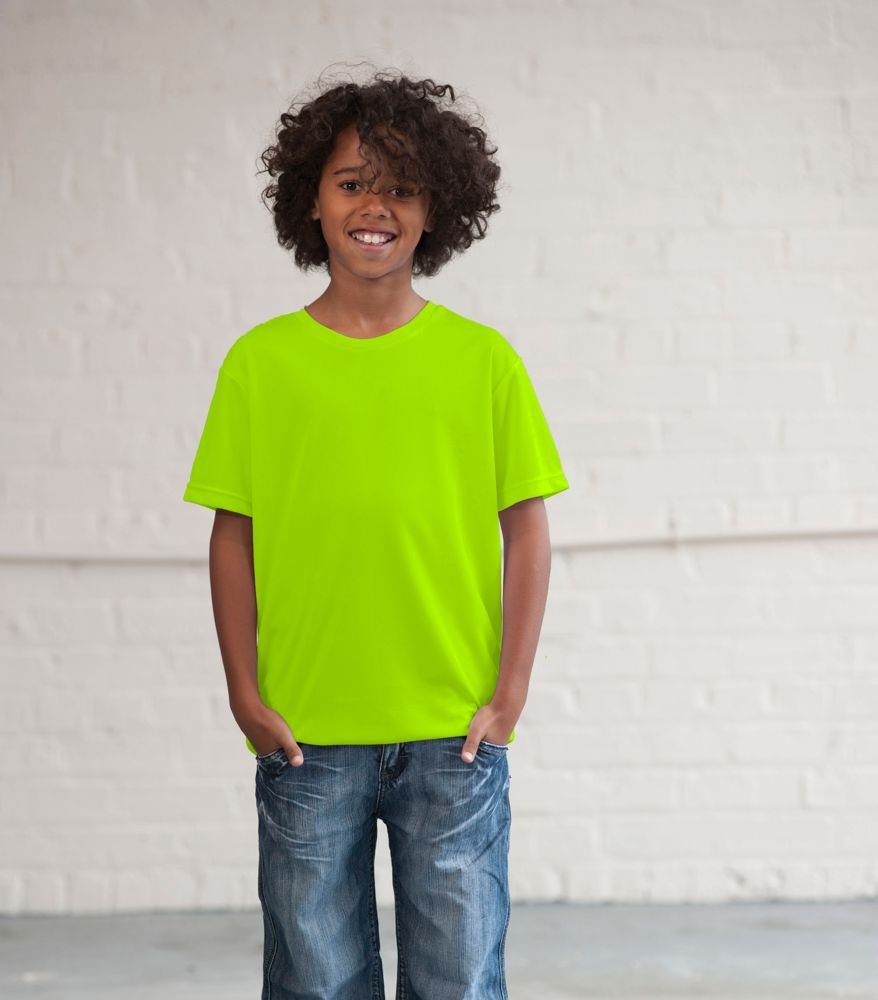 AWDIS T-Shirt NEON Kinder T-Shirts Neonorange Sport Neongelb, Neonpink, Neongrün, 