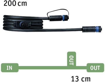 Paulmann Outdoor Plug&Shine 2m IP68 Lampen-Verbindungskabel, (200 cm), 1 in - 2 out