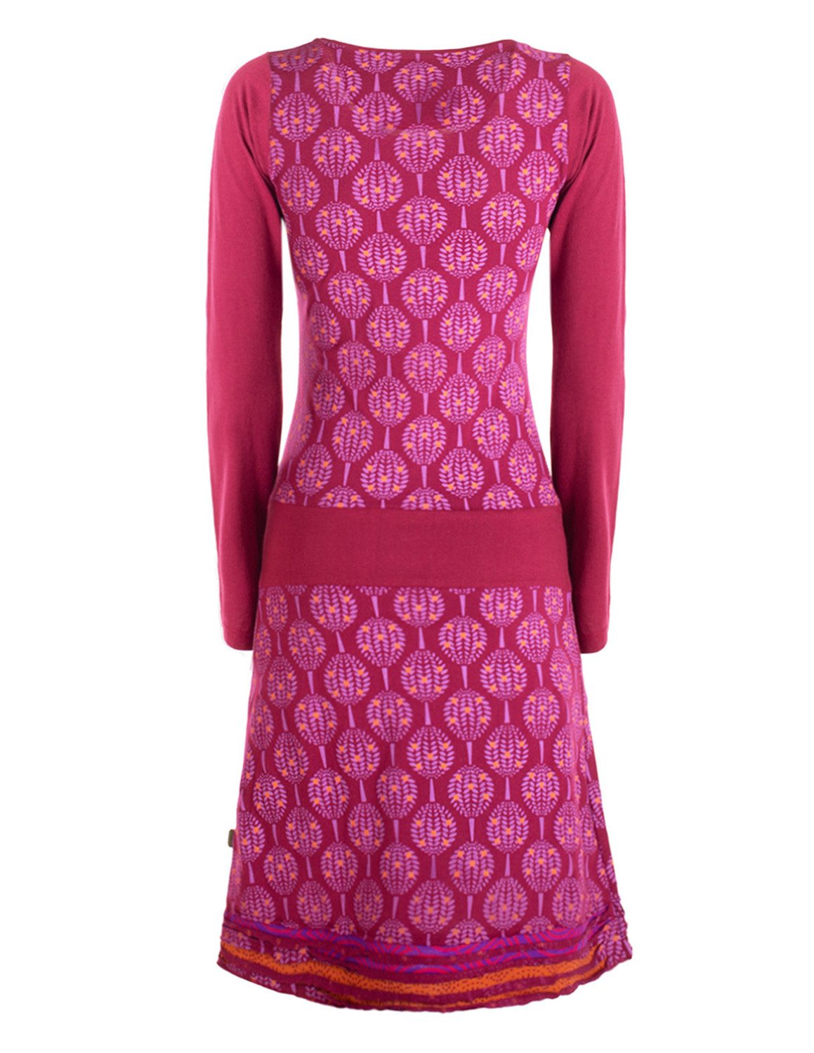 Vishes Jerseykleid Damen knielanges Kleid Baumwolle geometrisch A-Linie mit Taschen Alternative Bekleidung, Ethno, Hippie, Retro Style – Bild 2 von 4