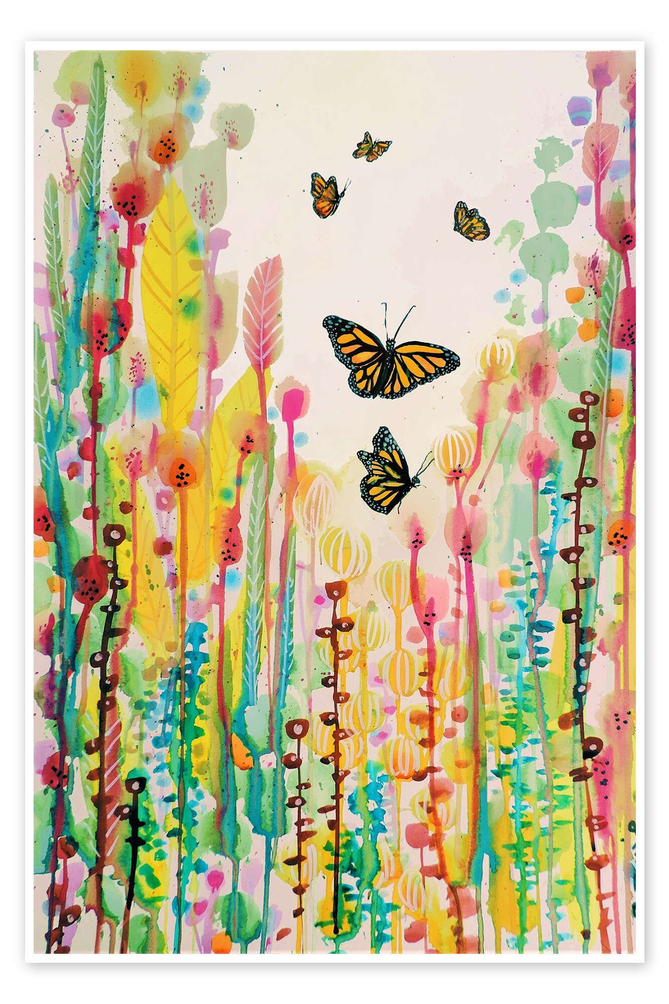 Posterlounge Poster Sylvie Demers, Schmetterlinge, Malerei