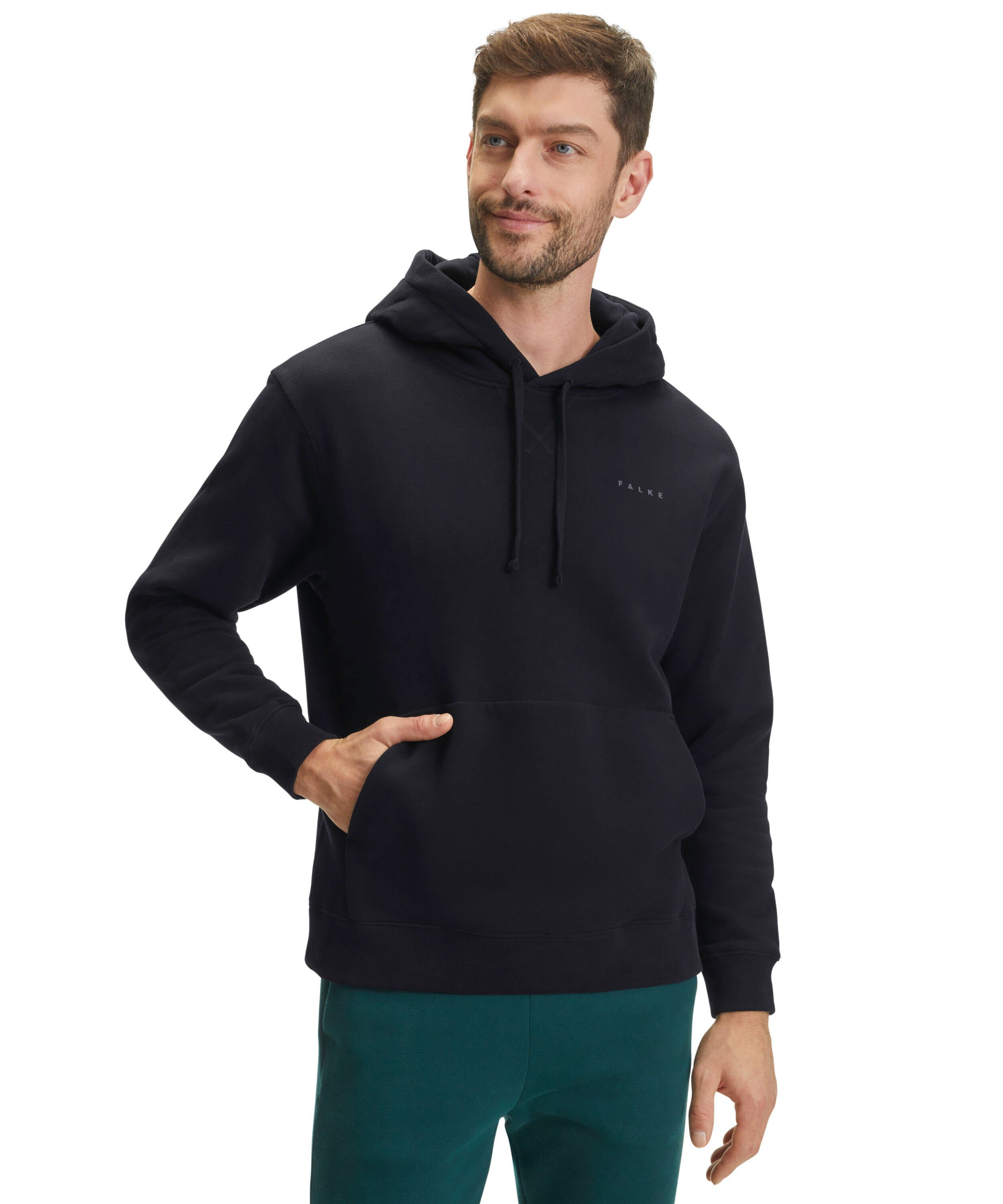 FALKE Hoodie (1-tlg., 1) aus reiner Baumwolle