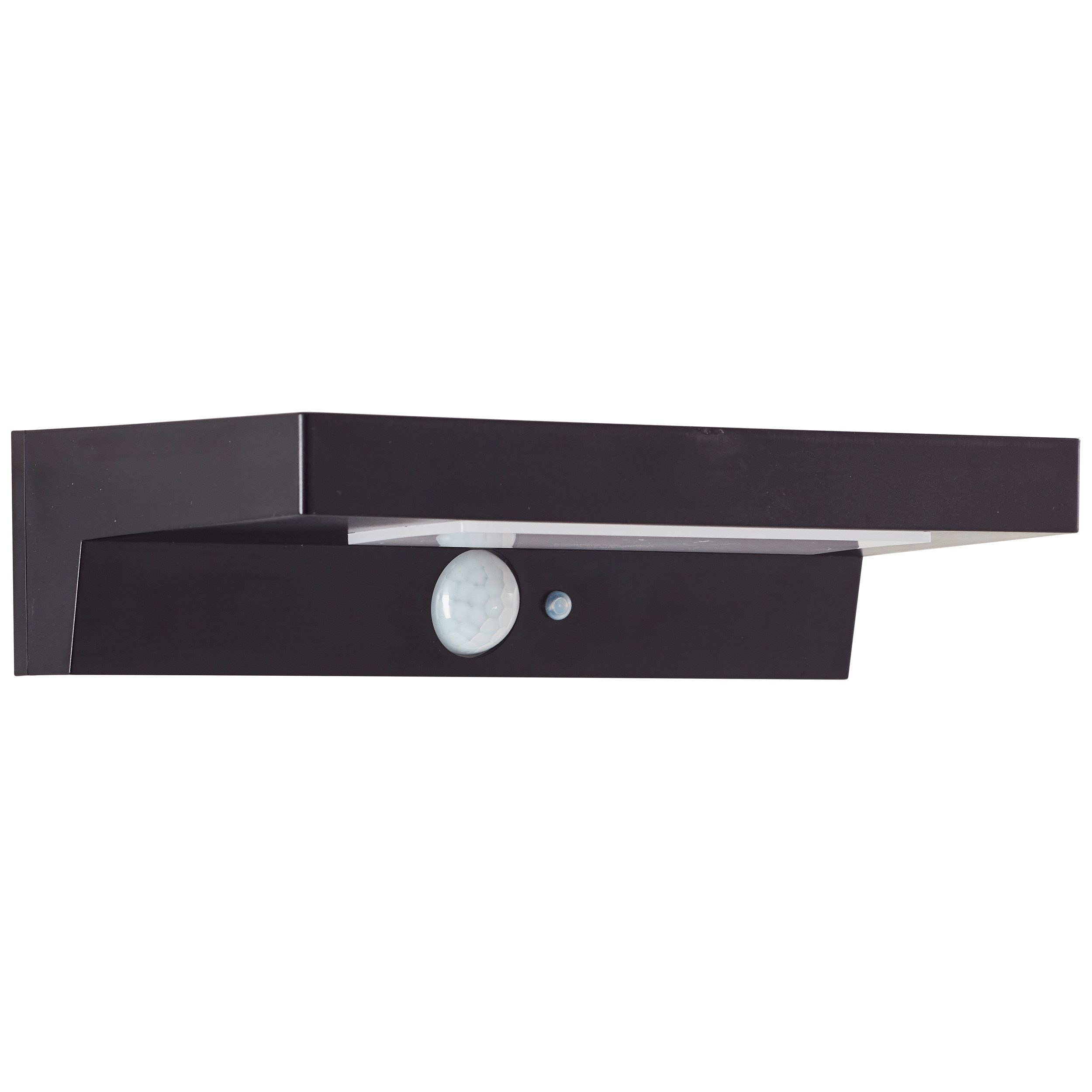 Brilliant LED Außen-Wandleuchte Barker, Bewegungsmelder, LED fest integriert, Neutralweiß, LED Außenwandleuchte, Solar, 21 cm, 430 lm, 4000 K, schwarz