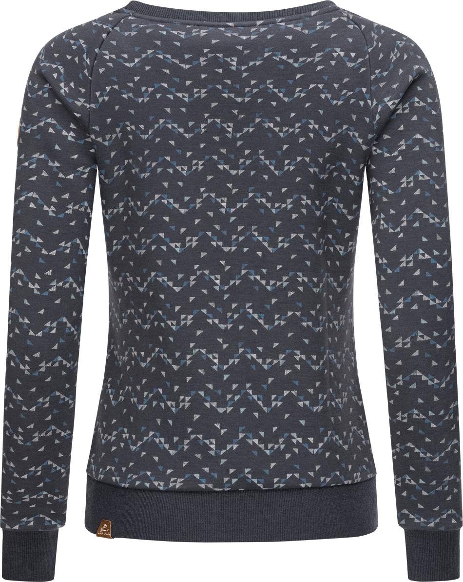 Ragwear Longleeve Sweater Damen Streifen Intl. mit stylisches Daria Sweatshirt Print