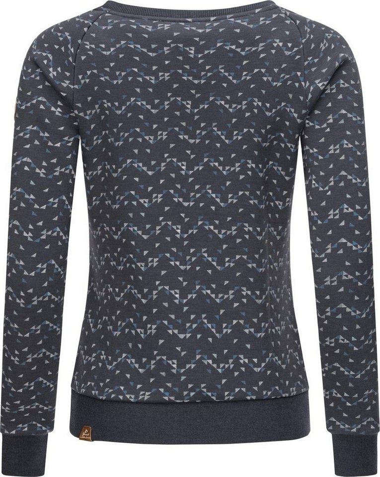 Ragwear Sweater Daria Print Intl. stylisches Damen Sweatshirt Longleeve mit  Streifen