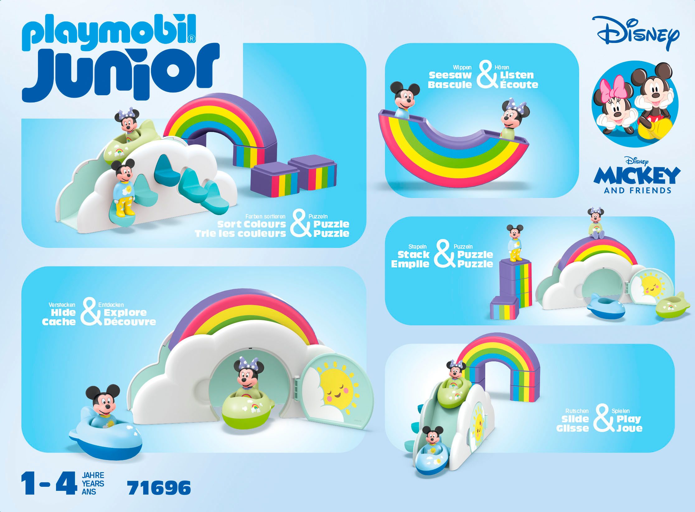 Playmobil® Mickys & Minnies Wolkenhaus (71696), JUNIOR & Disney Konstruktions-Spielset, (16 St), Made in Europe
