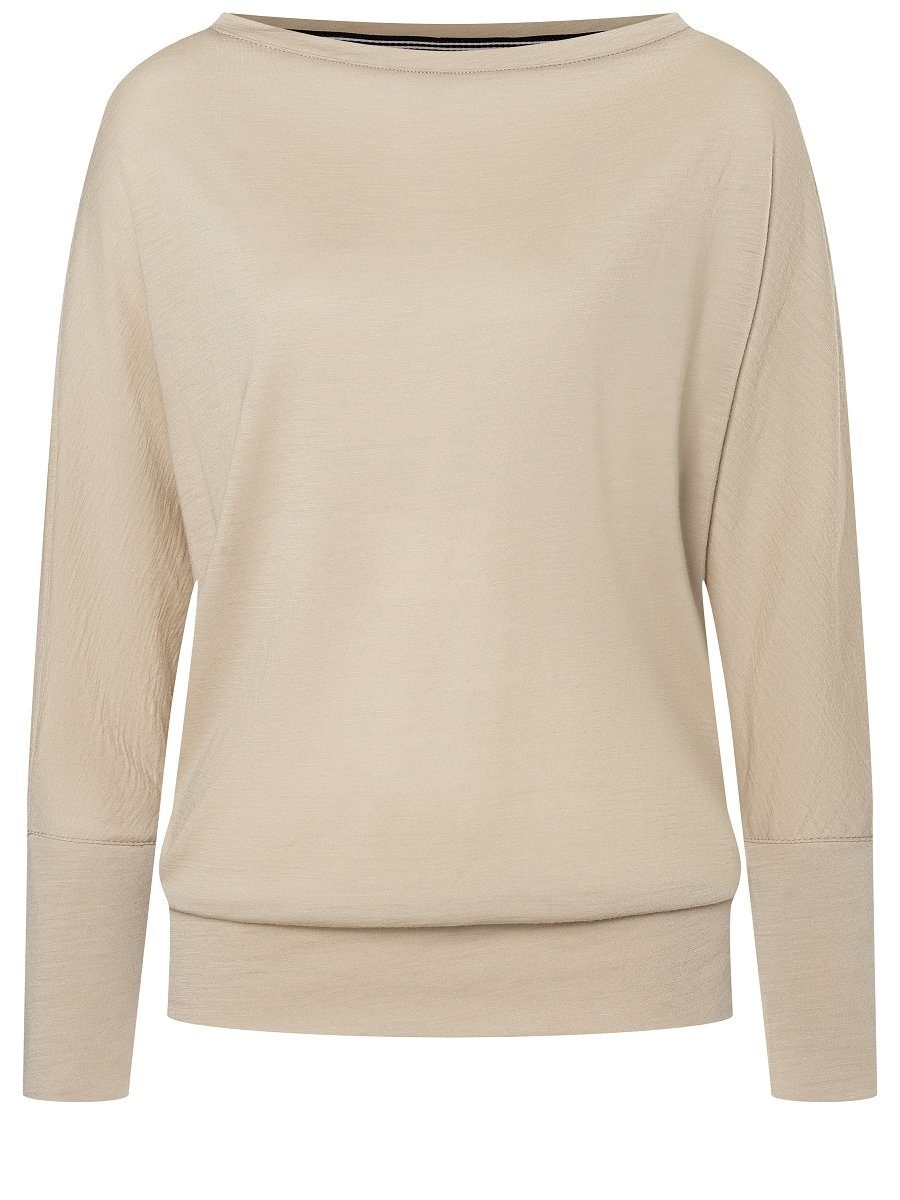 SUPER.NATURAL Langarmshirt Merino Longsleeve W KULA TOP bequemer Merino-Materialmix