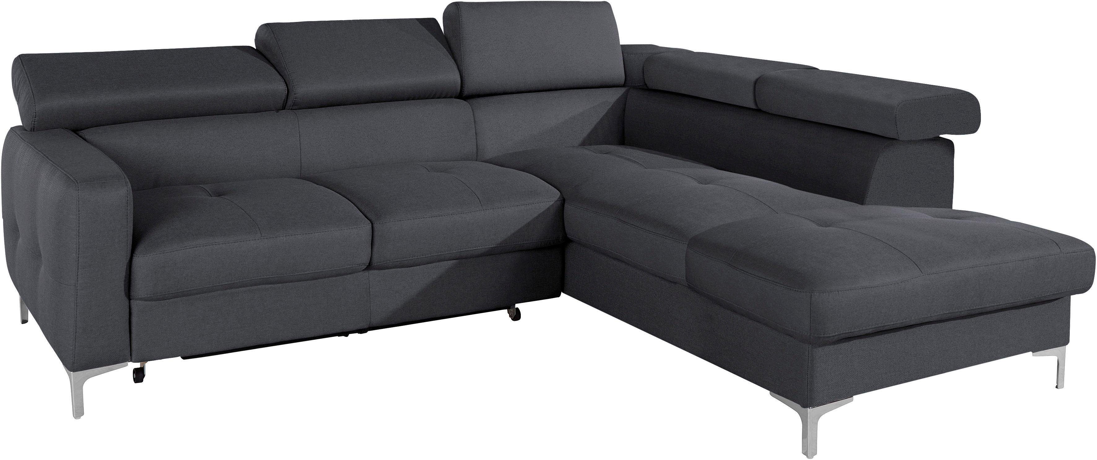 COTTA Ecksofa "Sammy L-Form", mit Kopfteilverstellung, wahlweise mit Bettfu günstig online kaufen